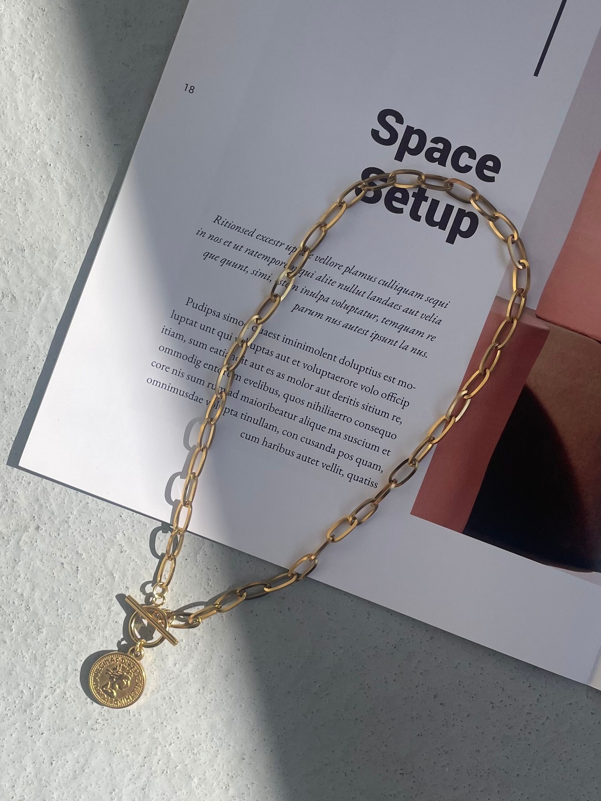 coin gold necklace