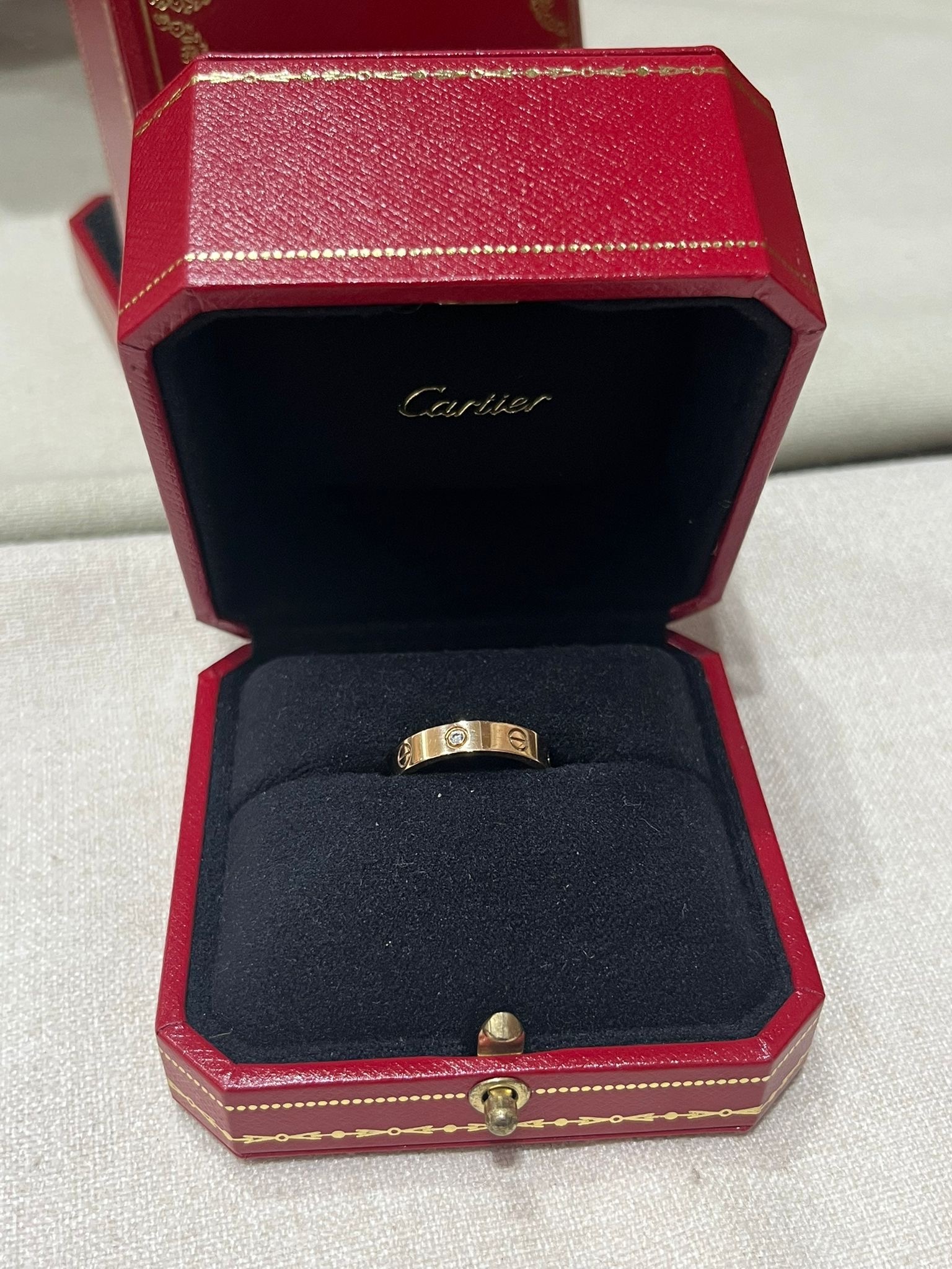 Cartier ring rose gold #53 (二手97%new)