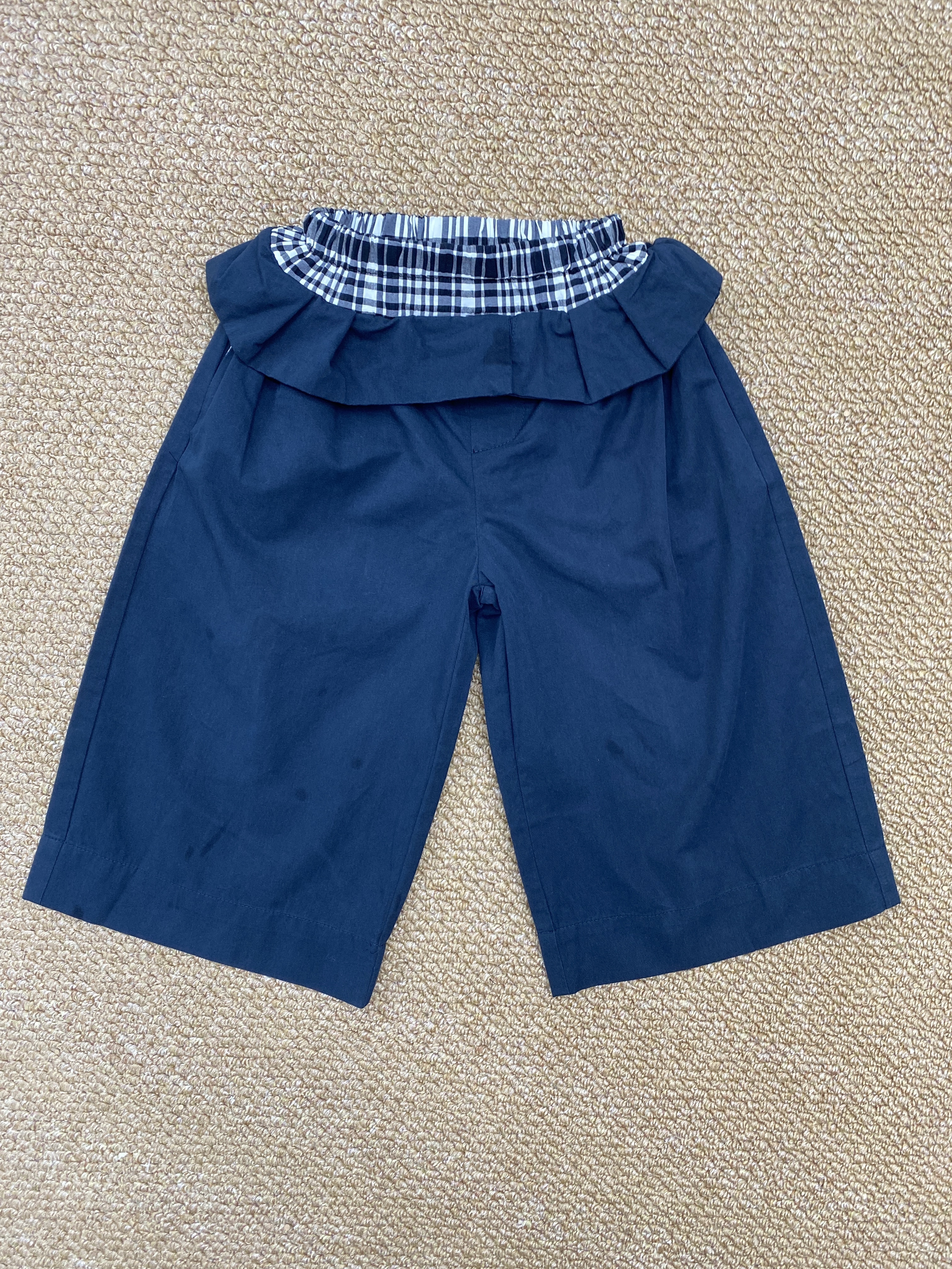 A04335格子花邊休閒褲