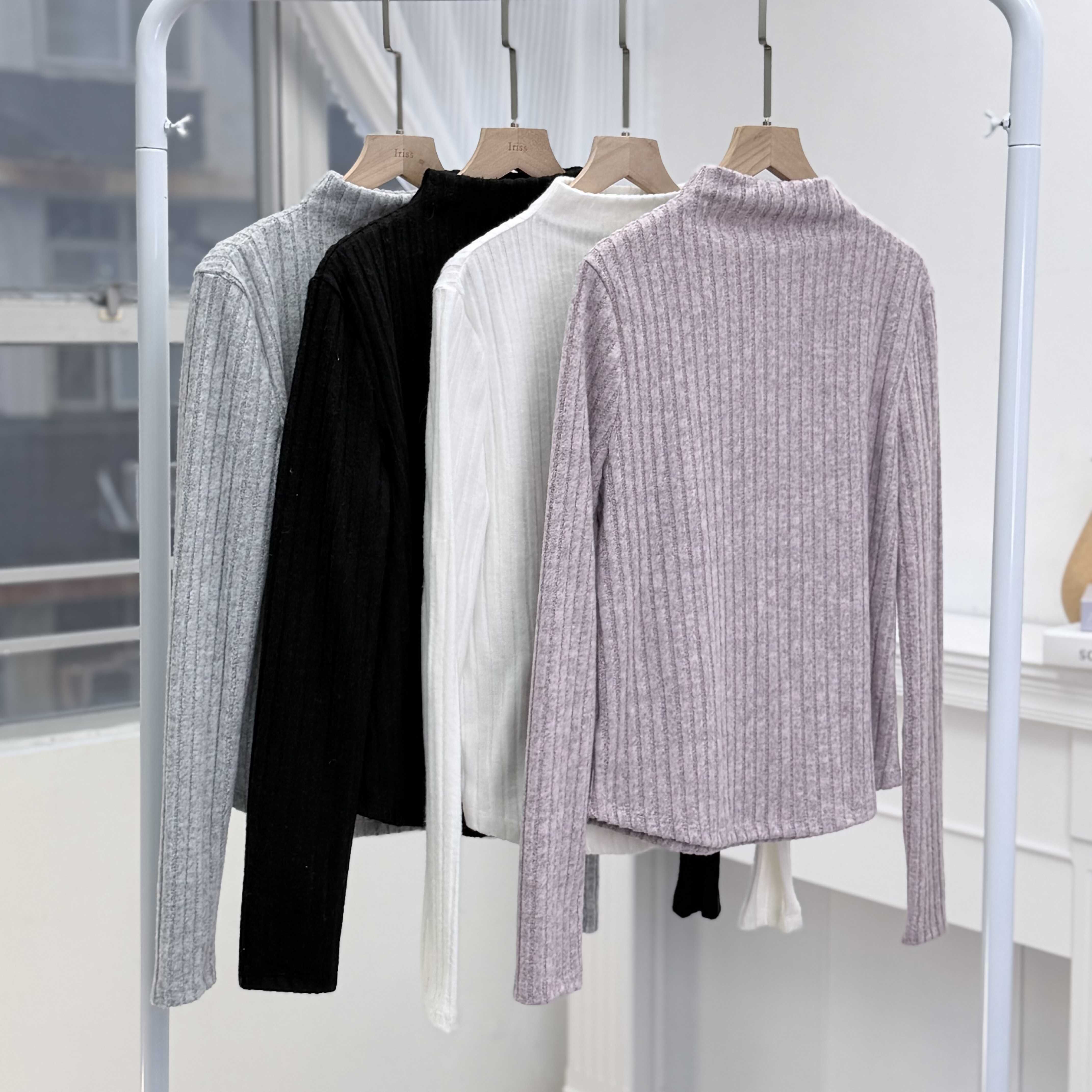 H1029🤎半高領長袖上衣