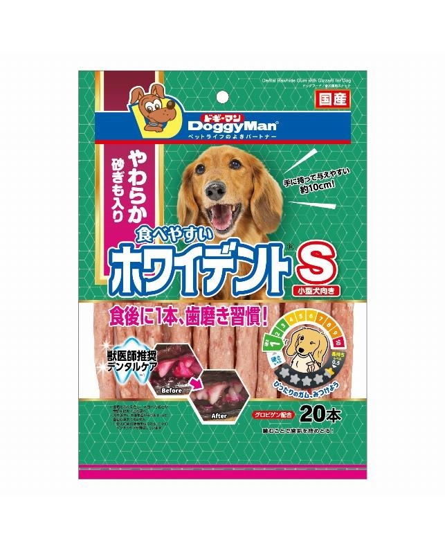 Doggyman 狗小食．芝士牛皮潔齒棒 S 20本