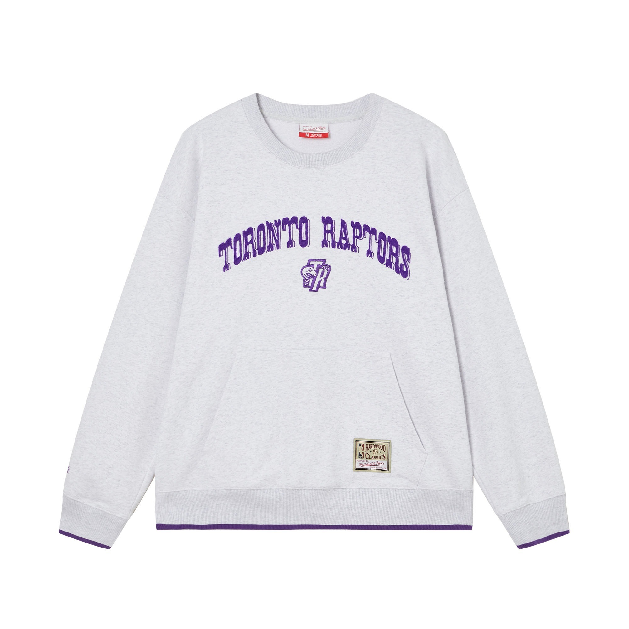 Mitchell & Ness NBA TORONTO RAPTORS CITY POCKET CREW 灰 暴龍 厚磅 寬鬆 長T【MN25BCR02C】