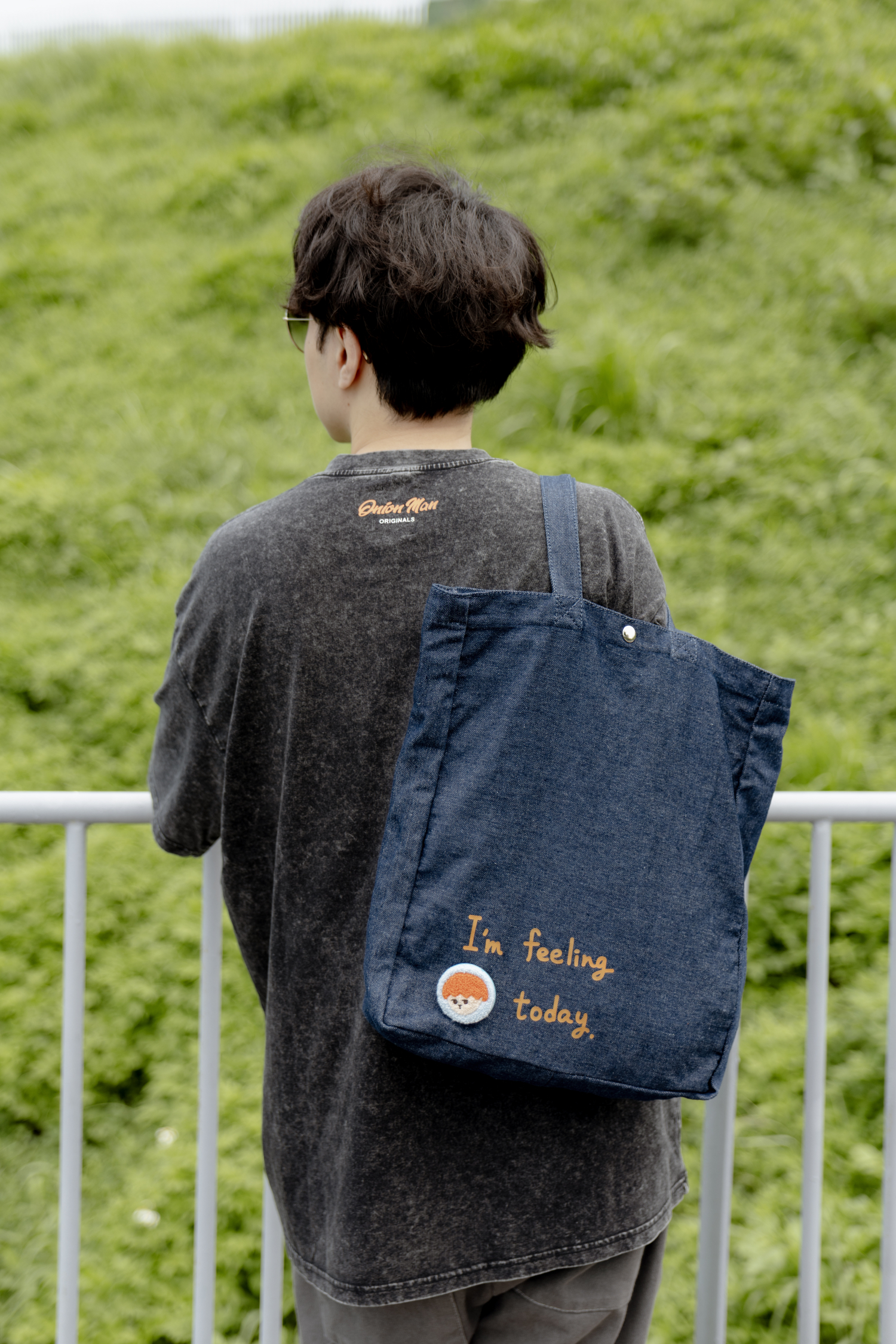 Onionman表情別針手提袋