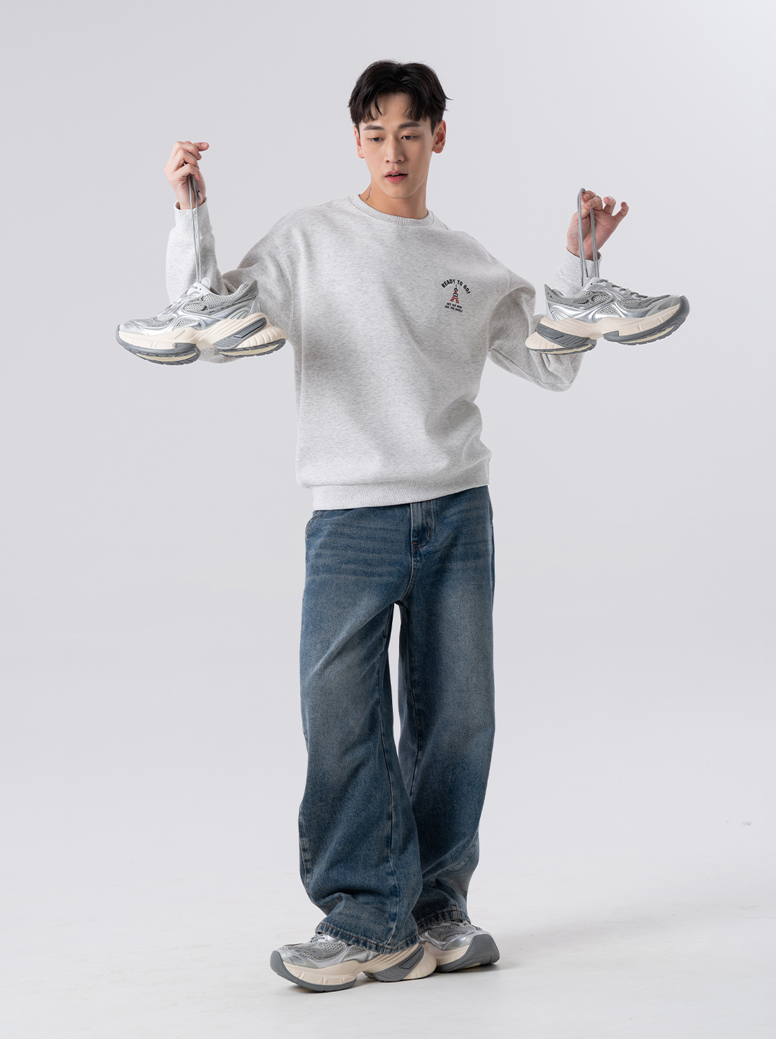 潮流老爹鞋-銀灰