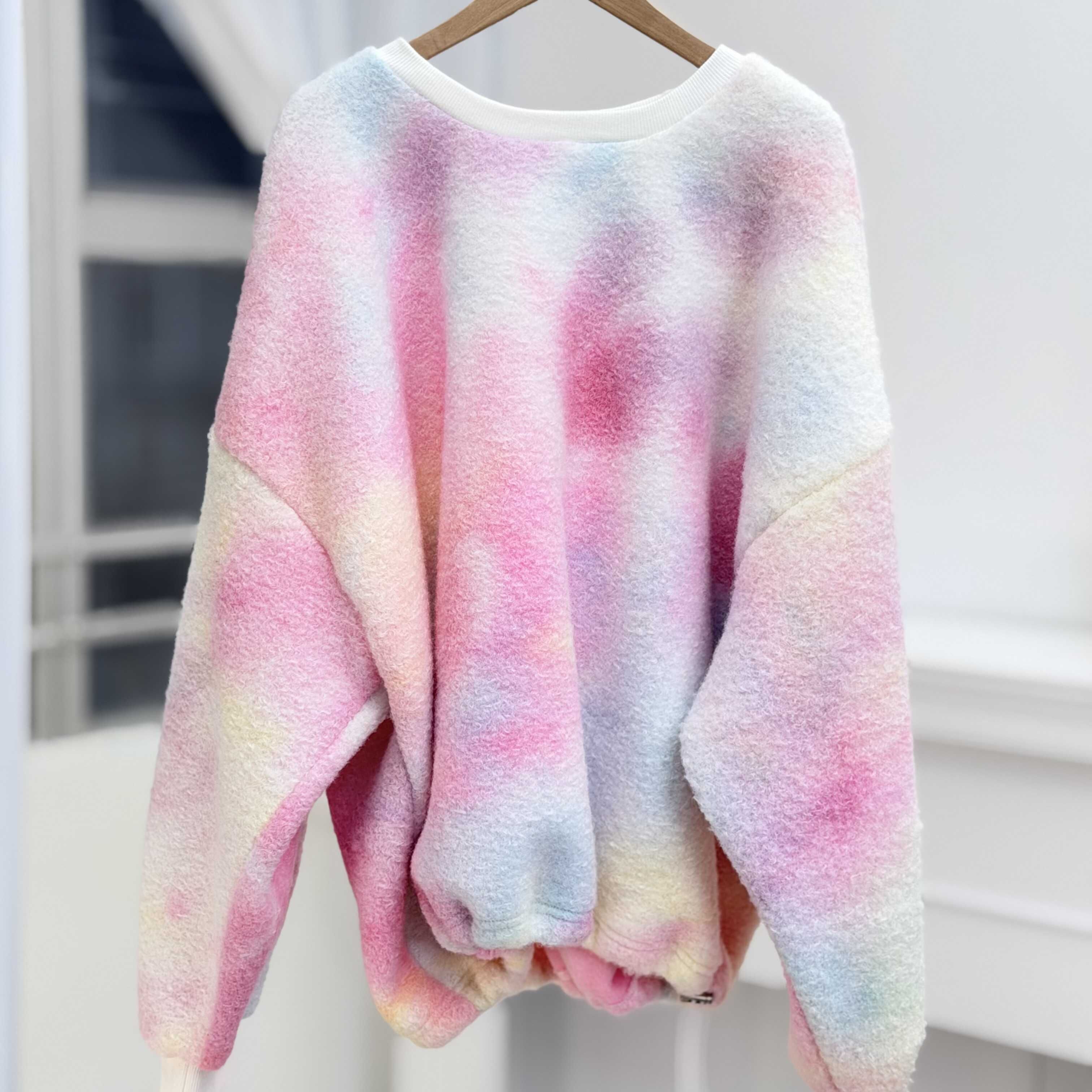 H1035🤎 馬卡龍暈染圓領上衣