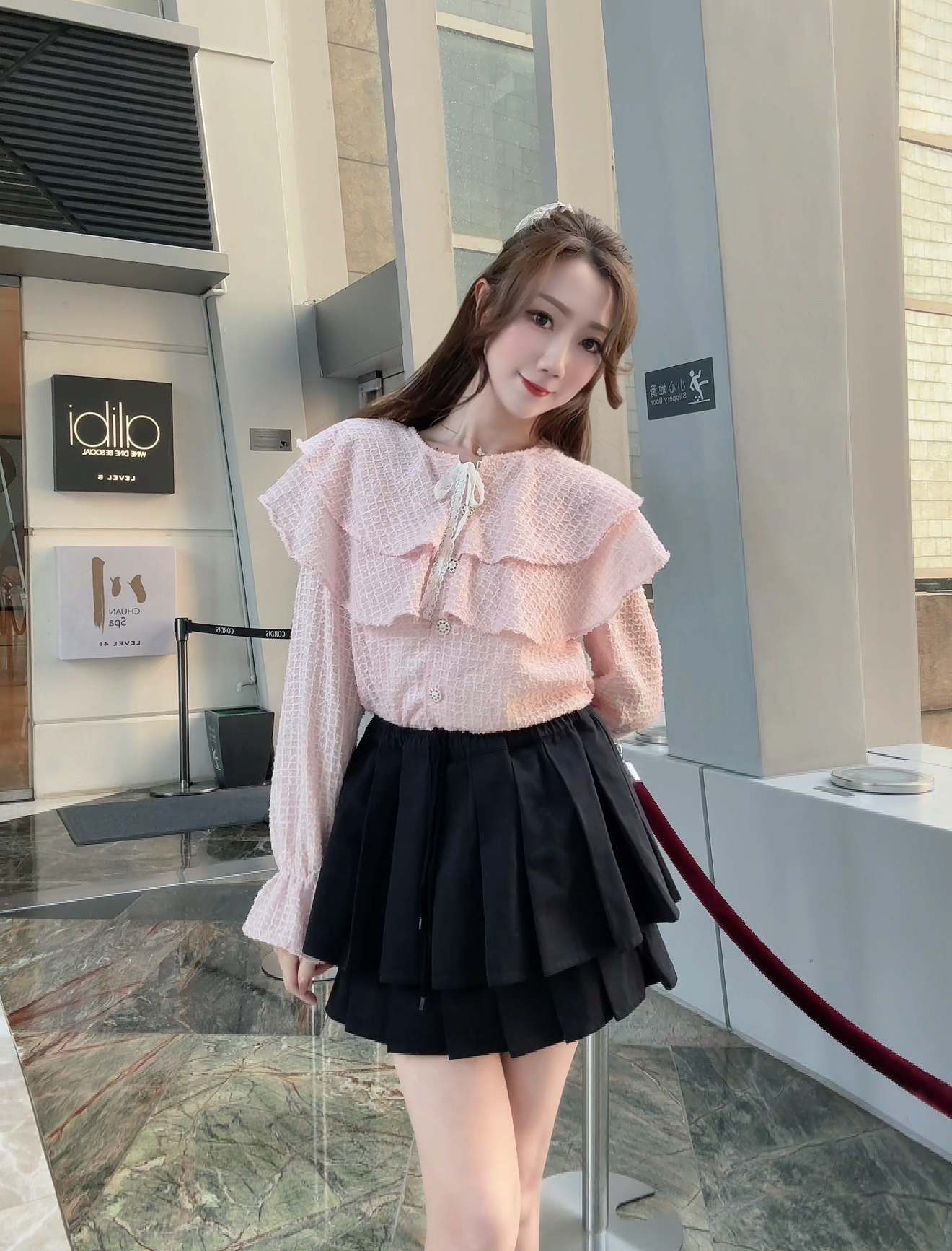 *BJ2 MADE SERIES* THE LACE WHITE PLEATED LAYER SKIRT KR 1205