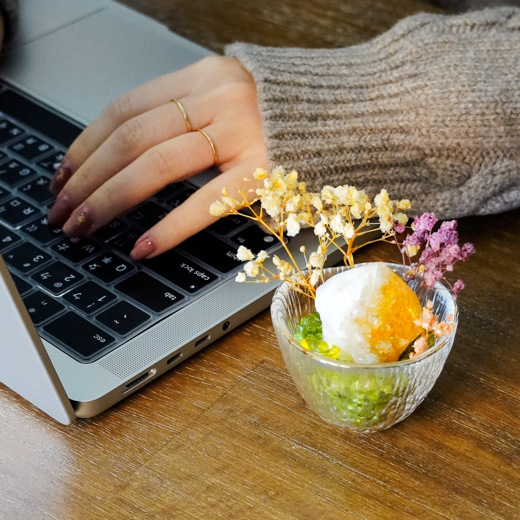 療癒能量水晶花園組 巴西原礦黃水晶