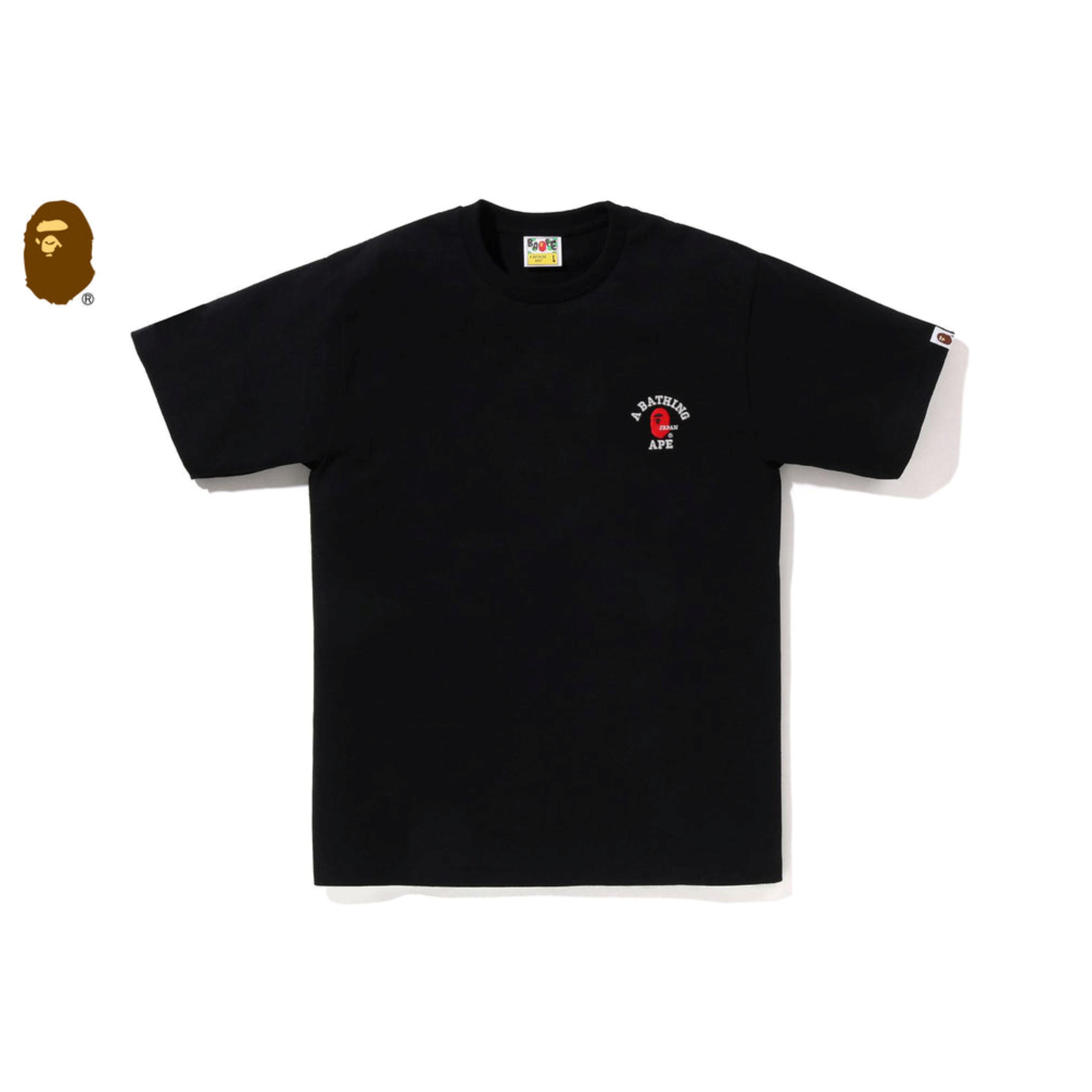 2025AW A BATHING APE BAPE COLLEGE ONE POINT EMBROIDERY TEE 左胸 大學 LOGO 刺繡 短T 現貨 1L72110031