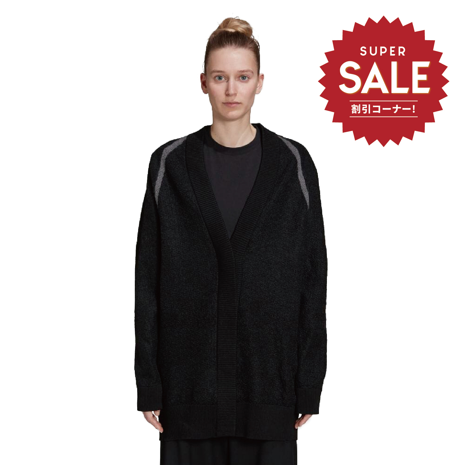 【 Y-3 W CL SH KNT CDG 頂級針織V領鈕扣外套 - 黑 】