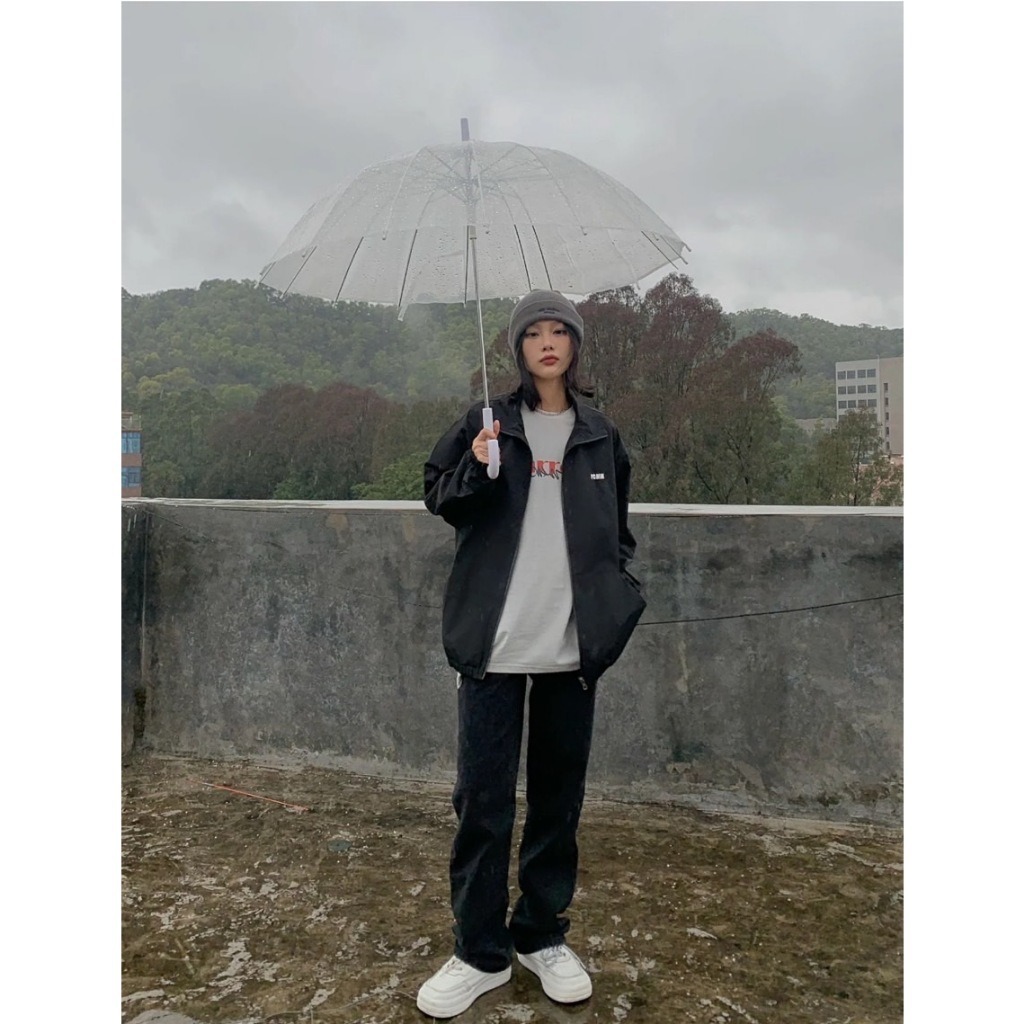 【現貨】FCMM 背後大LOGO 衝鋒外套 春夏薄款 黑色 FBCJSC7374