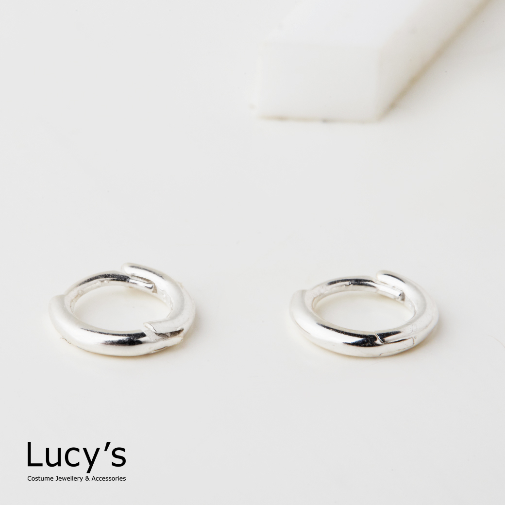 925純銀 迷你小圈 易扣耳環 (126897)