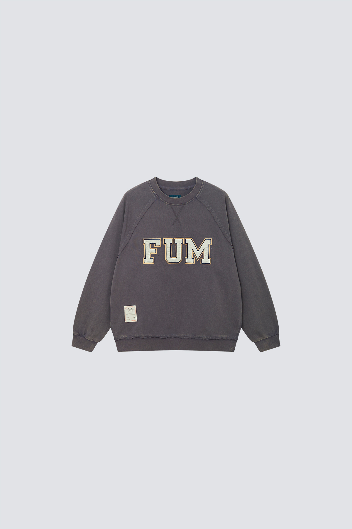 【pre-order】FUM Applique Washed Sweater｜Grey｜Hong Kong Original Design