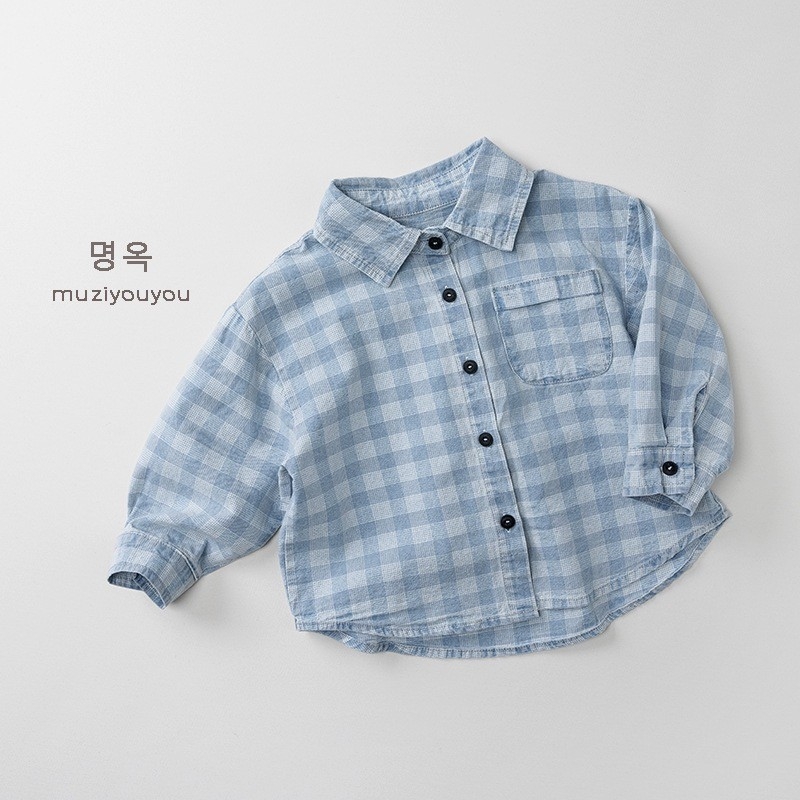 2026SS SPRING ｜格子寶寶藍襯衫 ˚ ༘