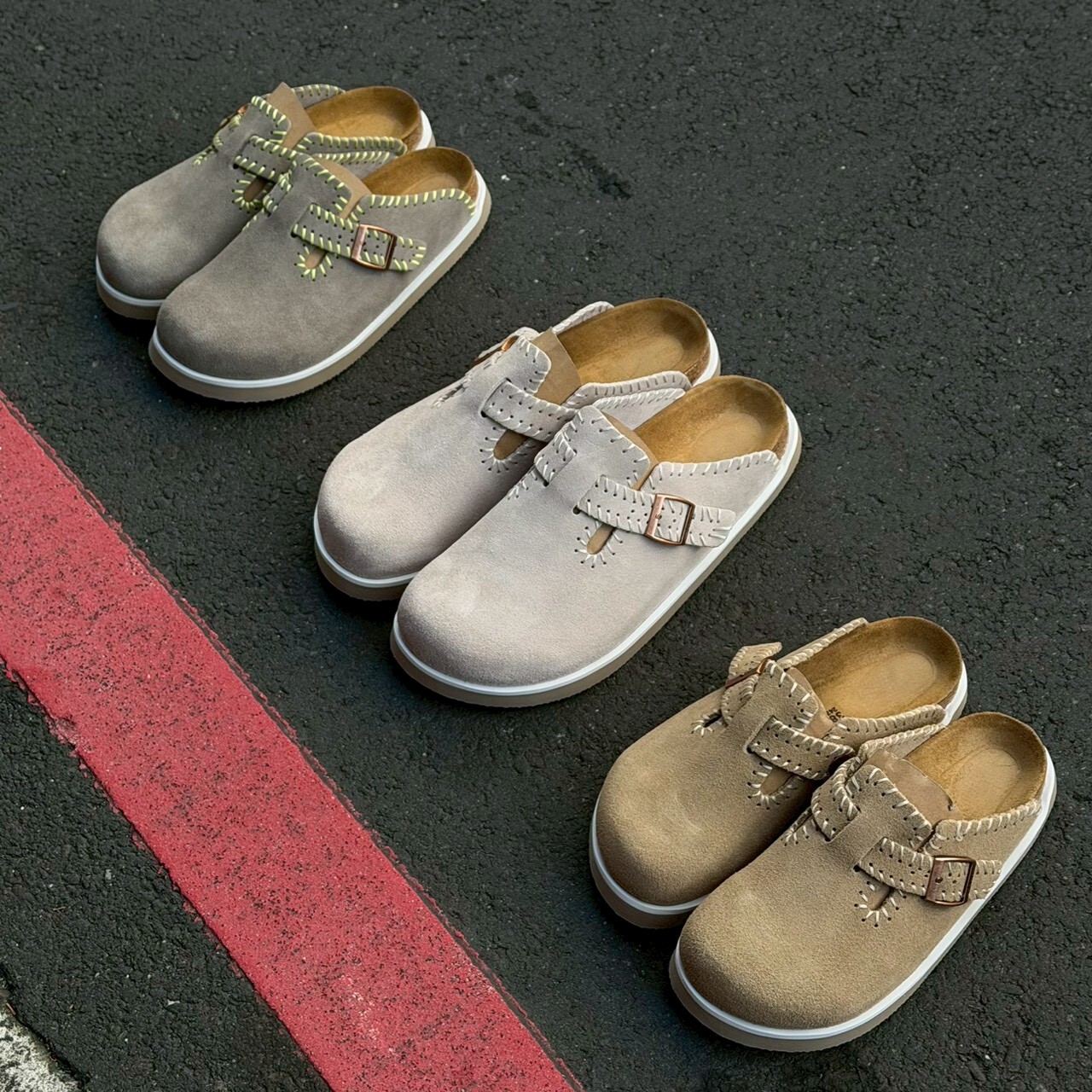 JEEP 縫線軟底包頭勃肯鞋 P760N14939