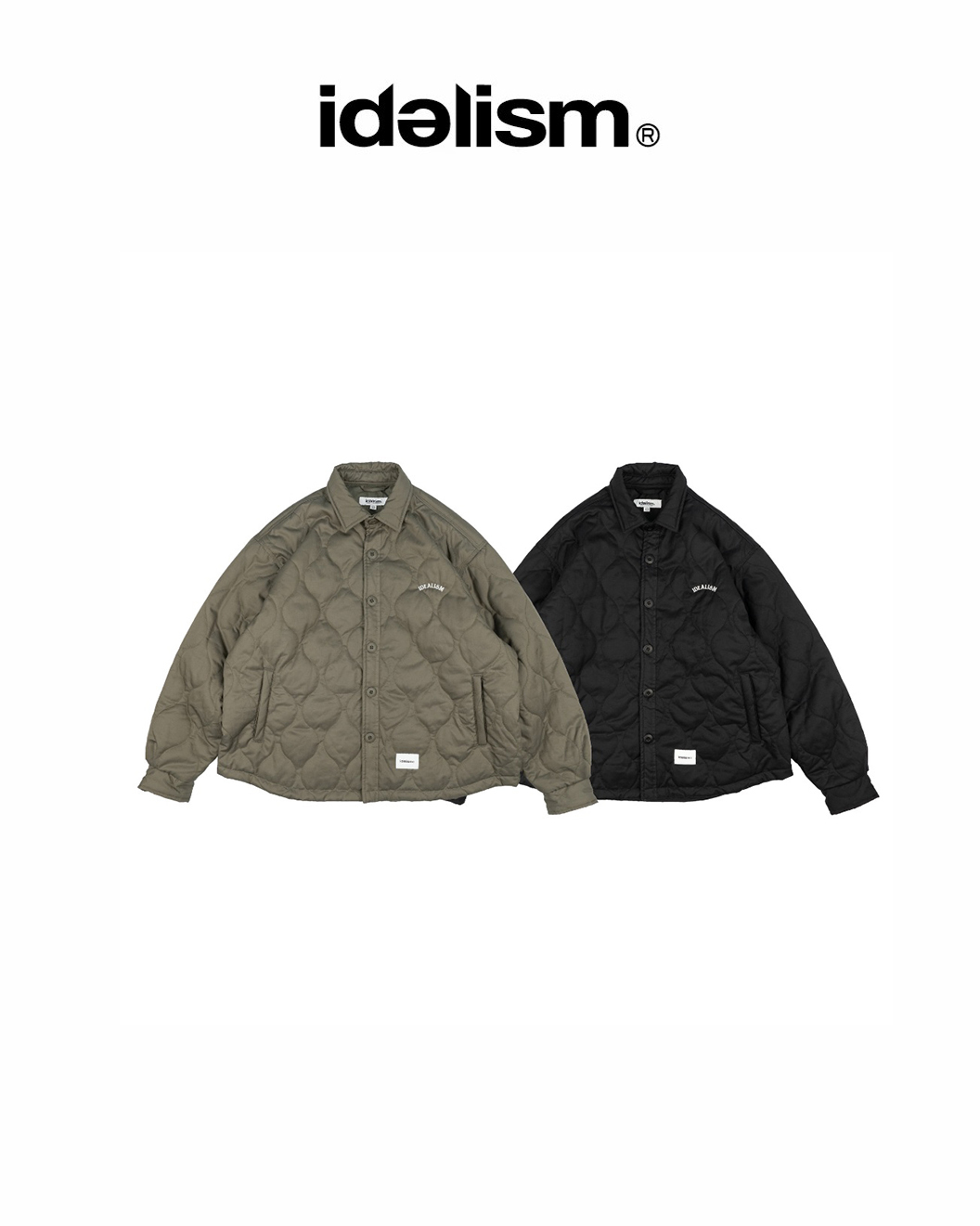 idealism 襯衫 外套 綠/黑 25 A/W Quilted Shirt Jacket