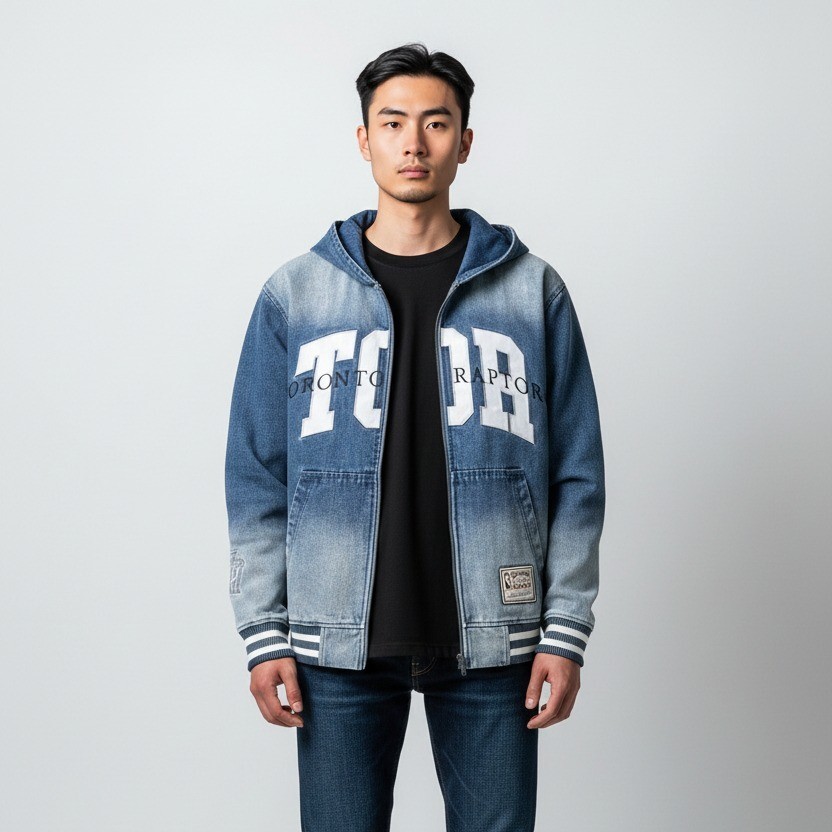 Mitchell & Ness NBA TORONTO RAPTORS WASHED ZIP UP HOODIE 水洗藍 暴龍 丹寧水洗 連帽 外套【MN25BOU15DL】