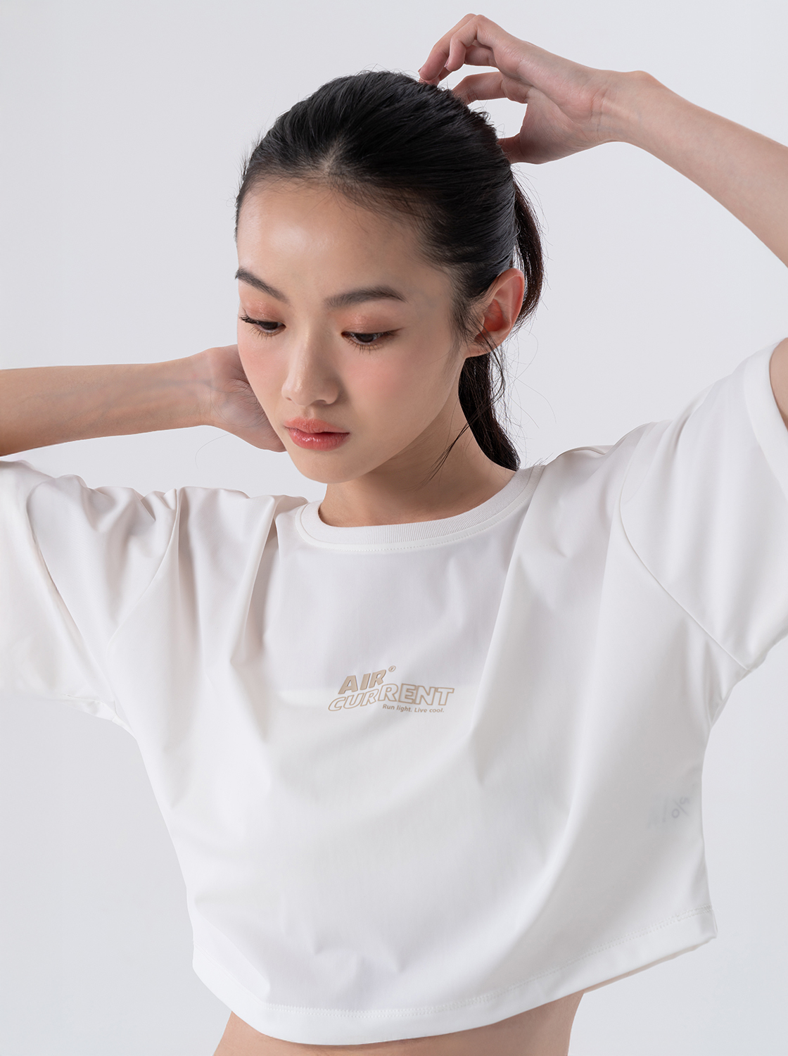 【期間限定】極輕薄涼感短寬印花T恤