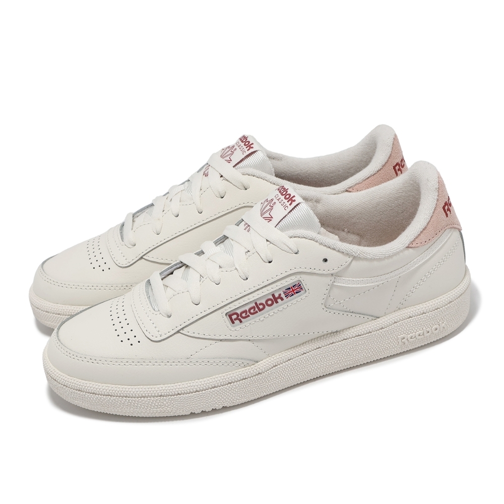【下殺↘ $990】Reebok 休閒鞋 Club C 85 米白 粉 復古 麂皮 小白鞋 女鞋男段 100033089