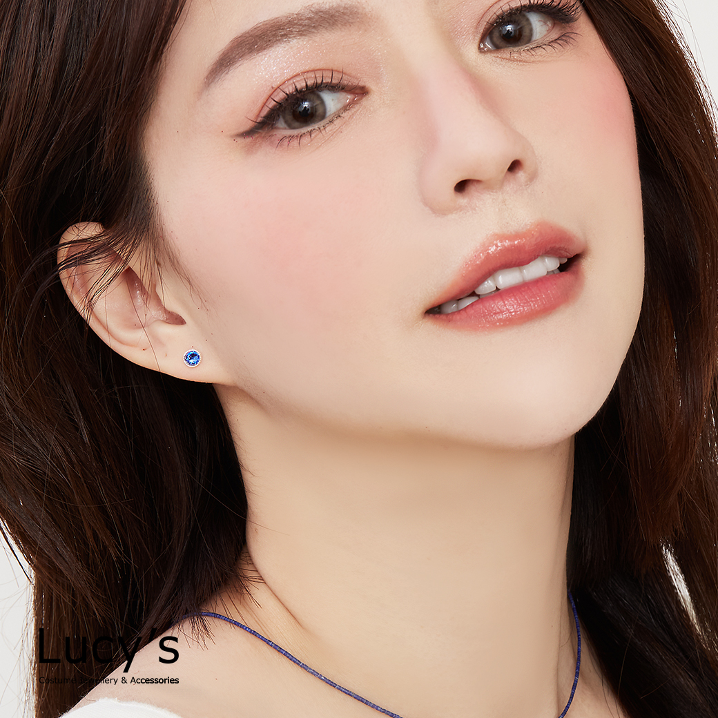 925純銀 晶點 轉珠耳環 (二色) (126510/126513)