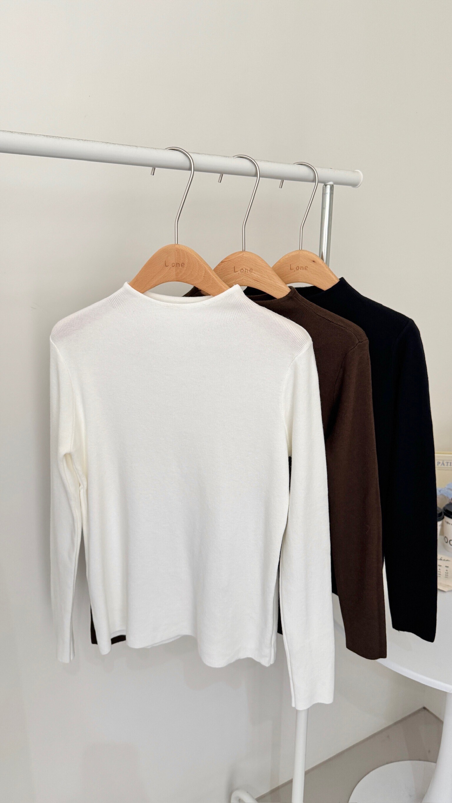 立領針織內搭衣