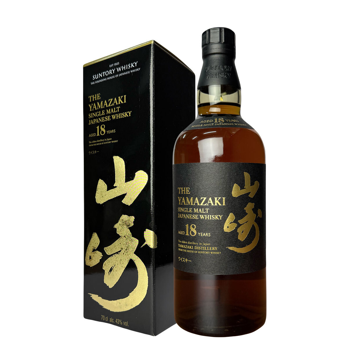 山崎18年單一純麥威士忌 Yamazaki 18 years Single Malt Japanese Whisky(黑盒金字)
