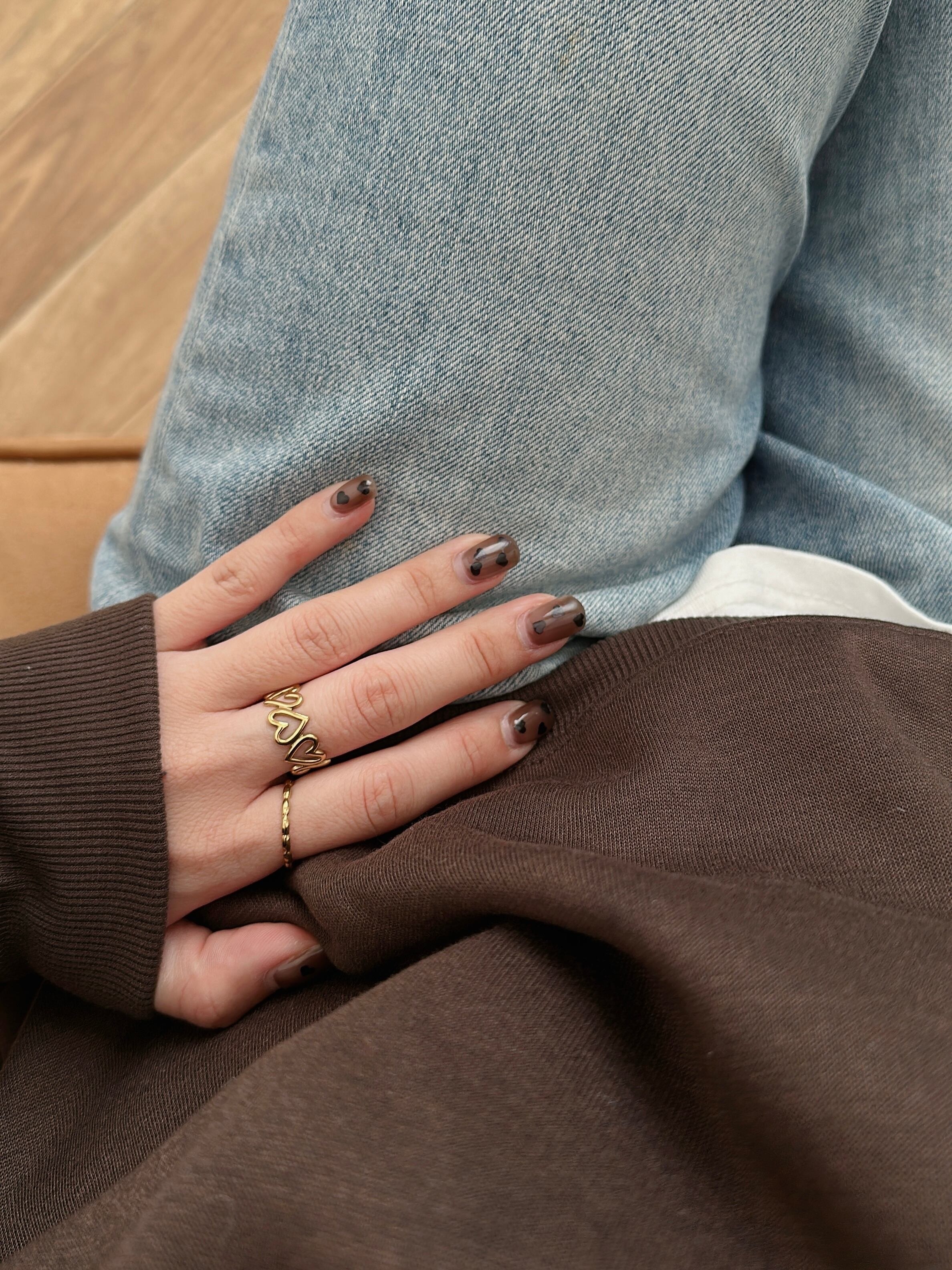 SS heart frame ring