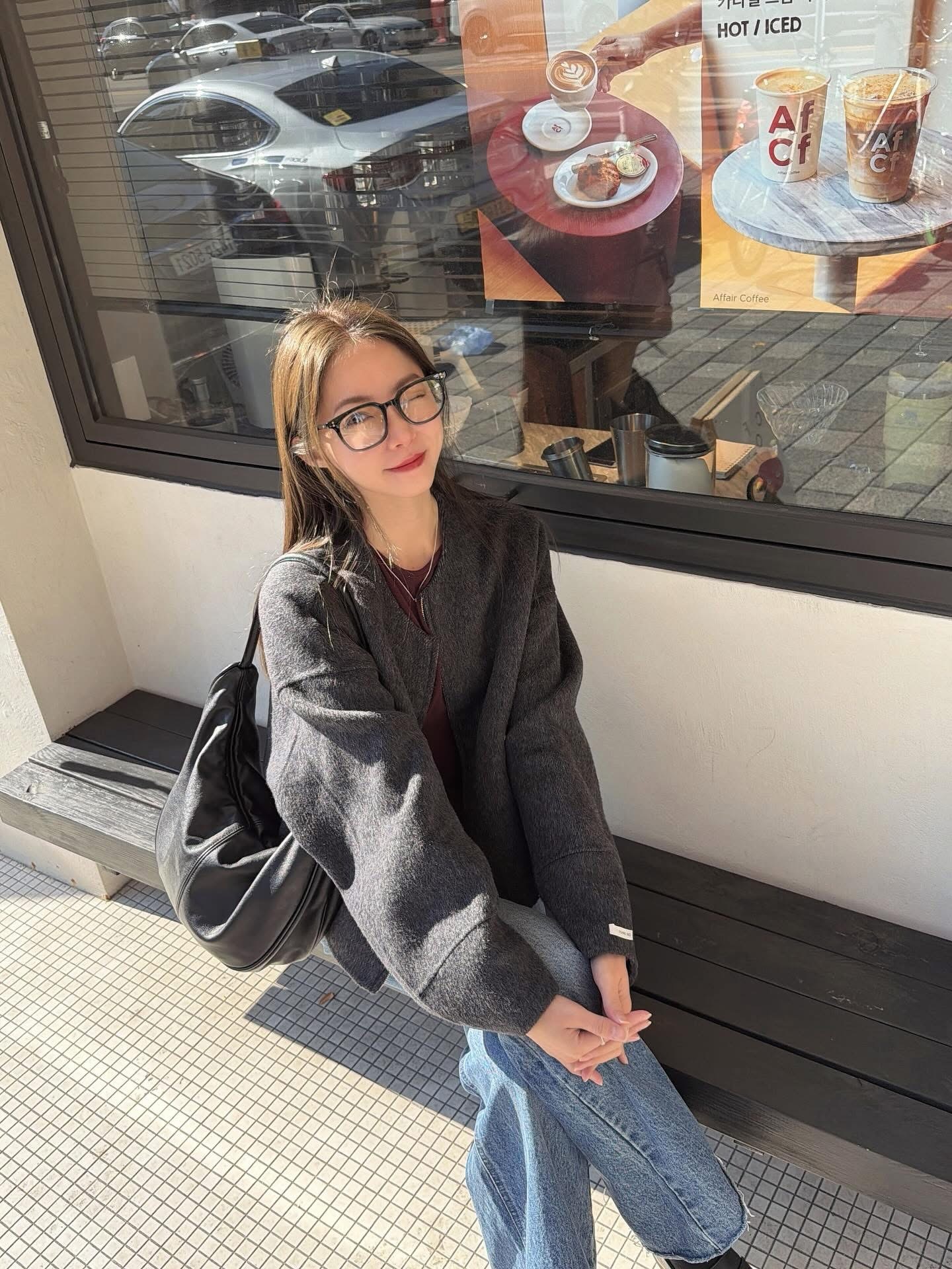 爆單簡約家！日牌感高CP無領扣式70%WOOL手工外 (灰)