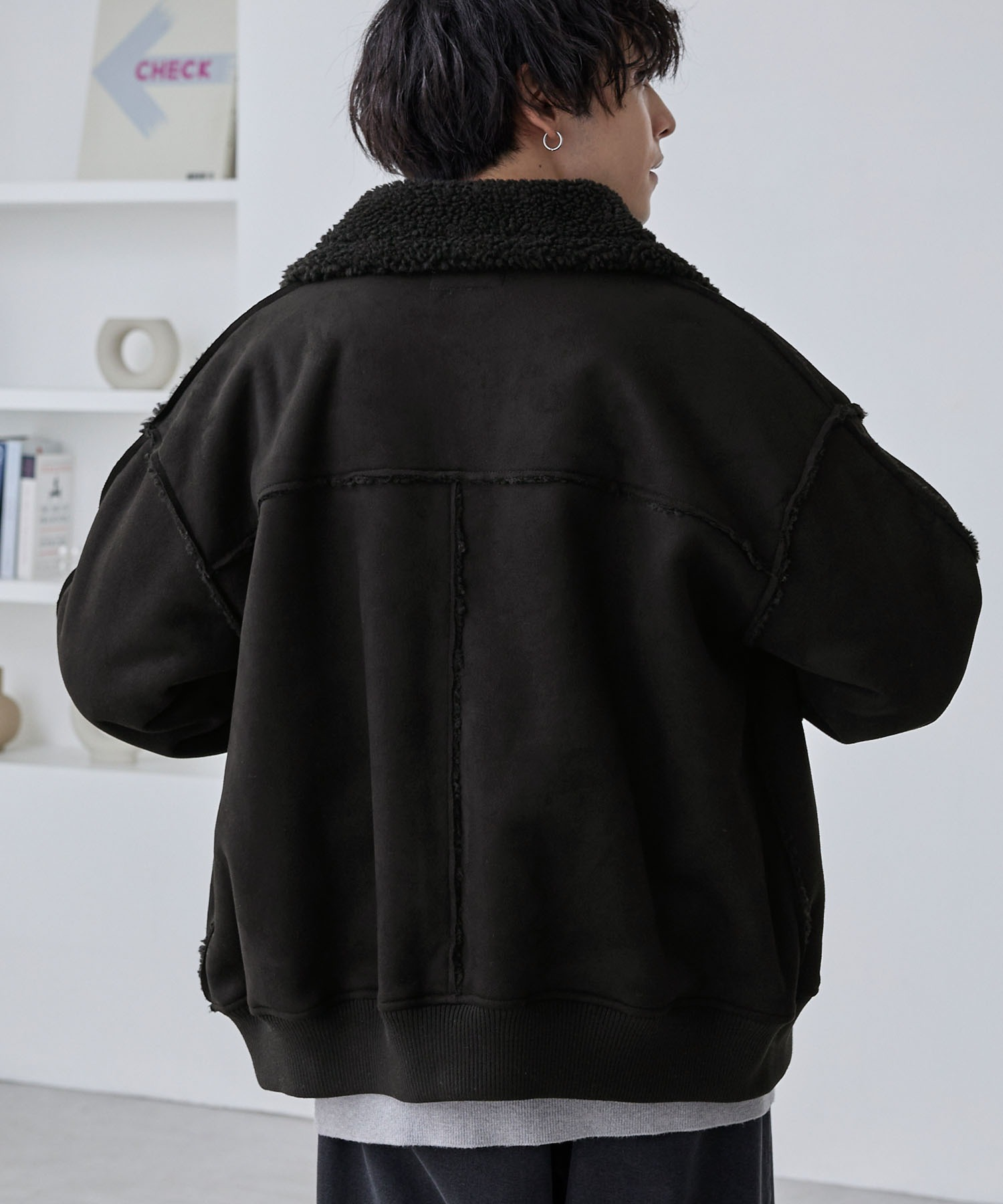 2025AW MONO-MART 毛領 羊毛內裡 仿羊羔絨 外套 現貨 JK714