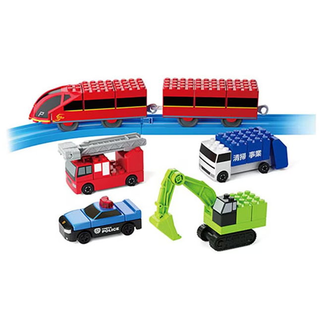 TOM-CST Tomica & Plarail Block Mix & Play DX Set