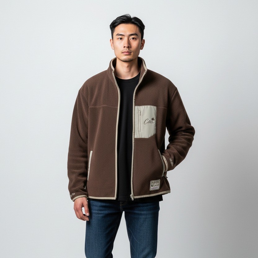 Mitchell & Ness NBA BOSTON CELTICS FLEECE JACKET 棕 賽爾提克 抓絨 微高領 外套【MN25BOU22J】