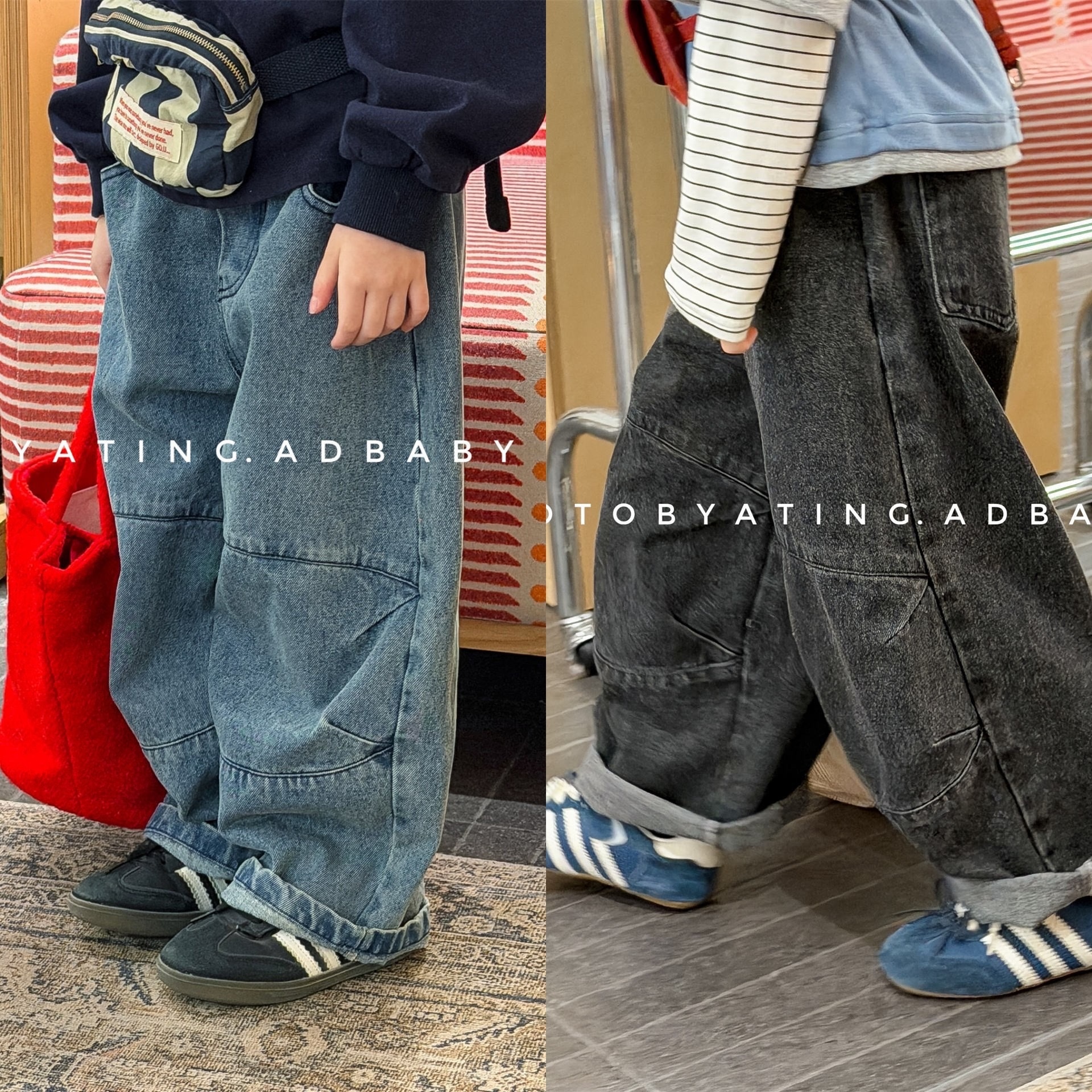 街頭個性牛仔哈倫褲