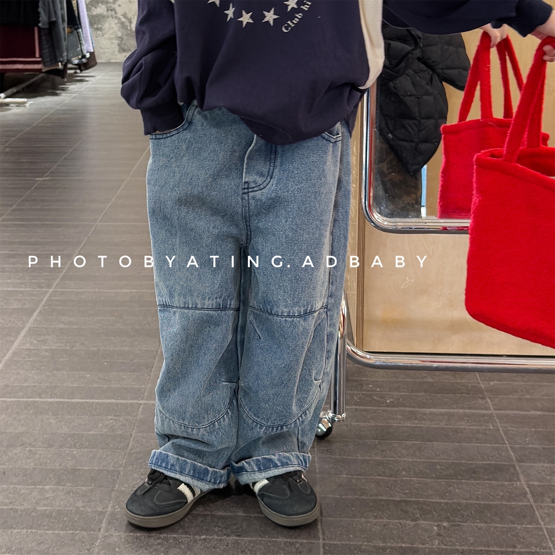 街頭個性牛仔哈倫褲