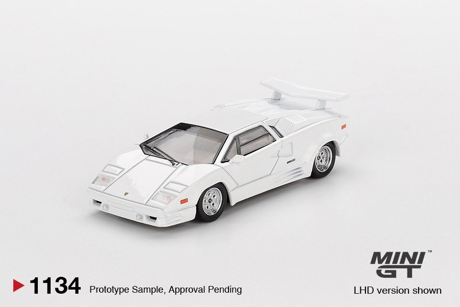 Mini GT 1/64 Lamborghini Countach 25週年紀念 白色