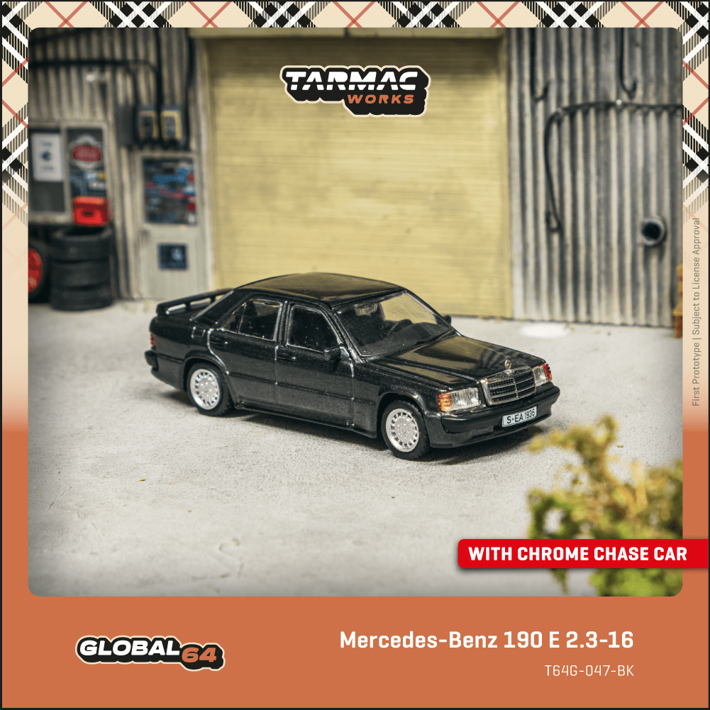 Tarmac Works Mercedes-Benz 190 E 2.3-16 藍黑金屬色