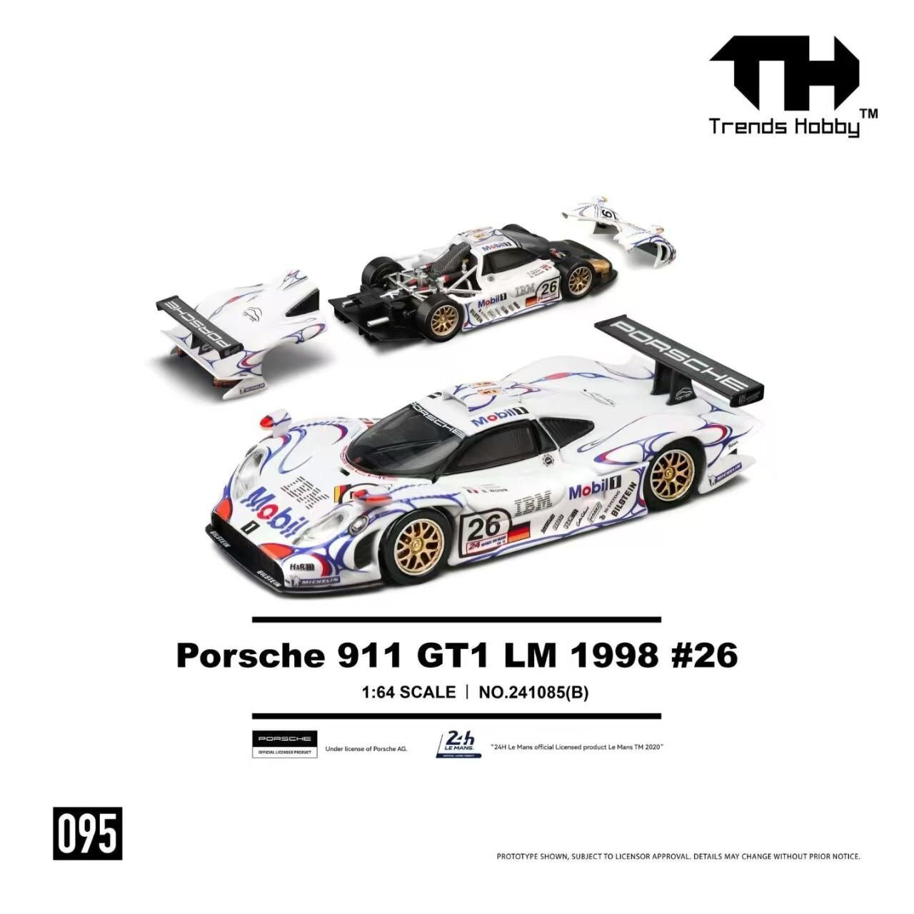 Trends Hobby Diecast 1/64 Porsche 911 GT1 LM 1998