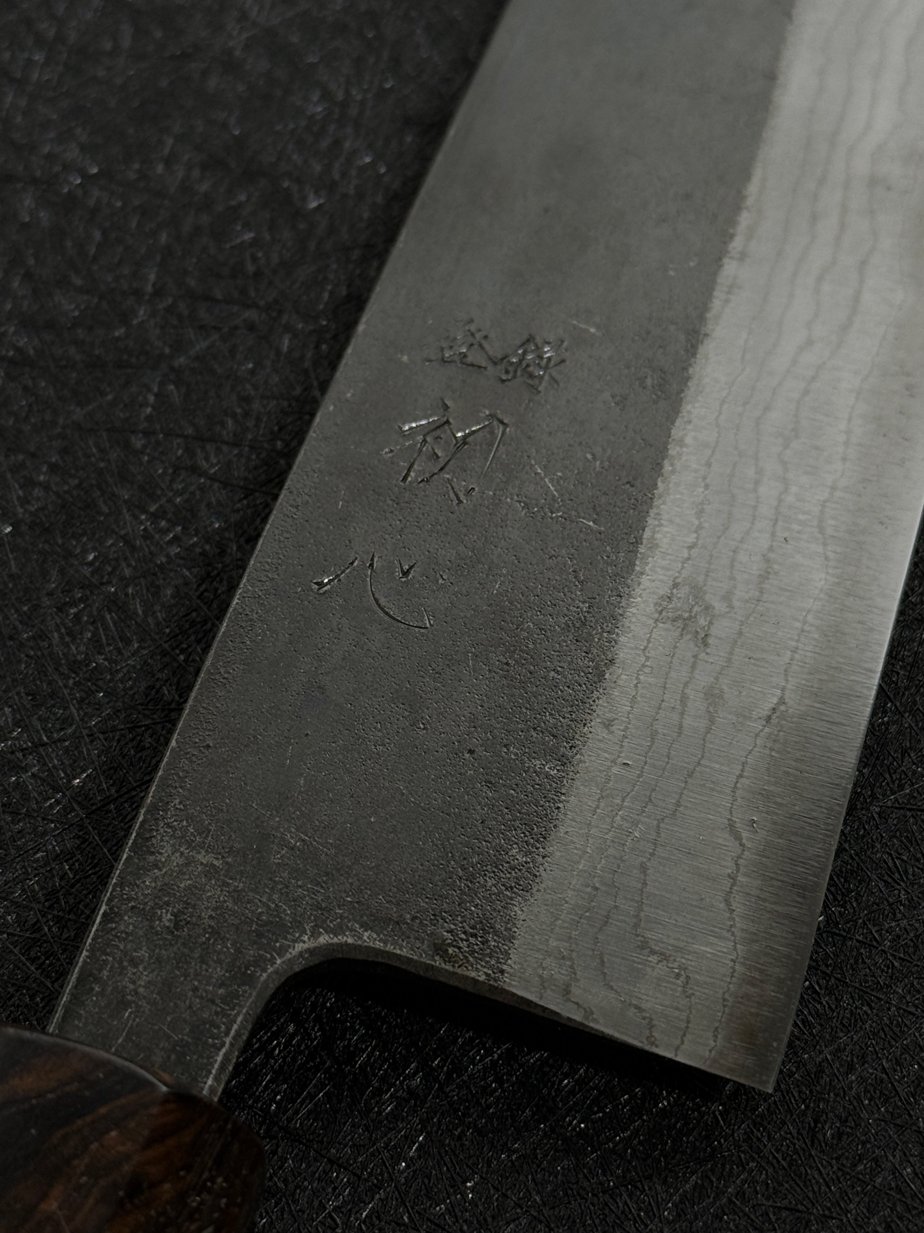 Hatsukokoro Kumokage Blue2 Kurouchi Damascus Gyuto