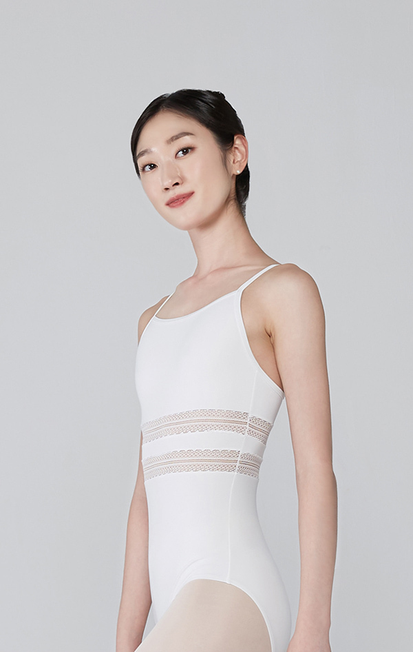 韓國 Byplie【BY-Lace Block 蕾絲簍空細肩帶舞衣】