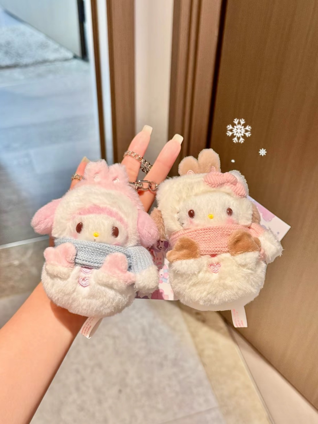 SANRIO 三麗鷗 堆雪人系列 毛絨吊飾