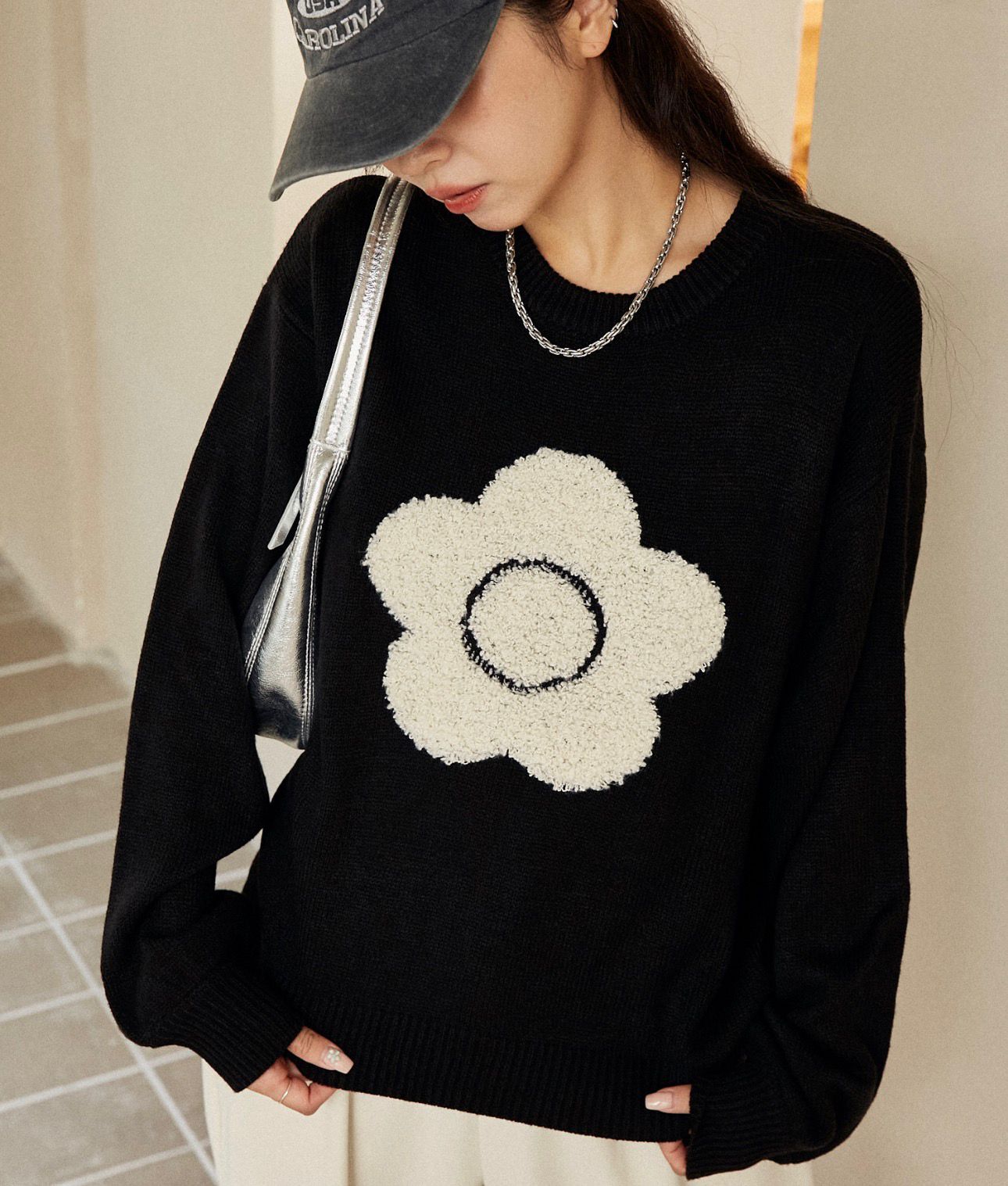 【預購】JN021208 MARY QUANT x PUBLUX 細織紋條紋翻領針織衫