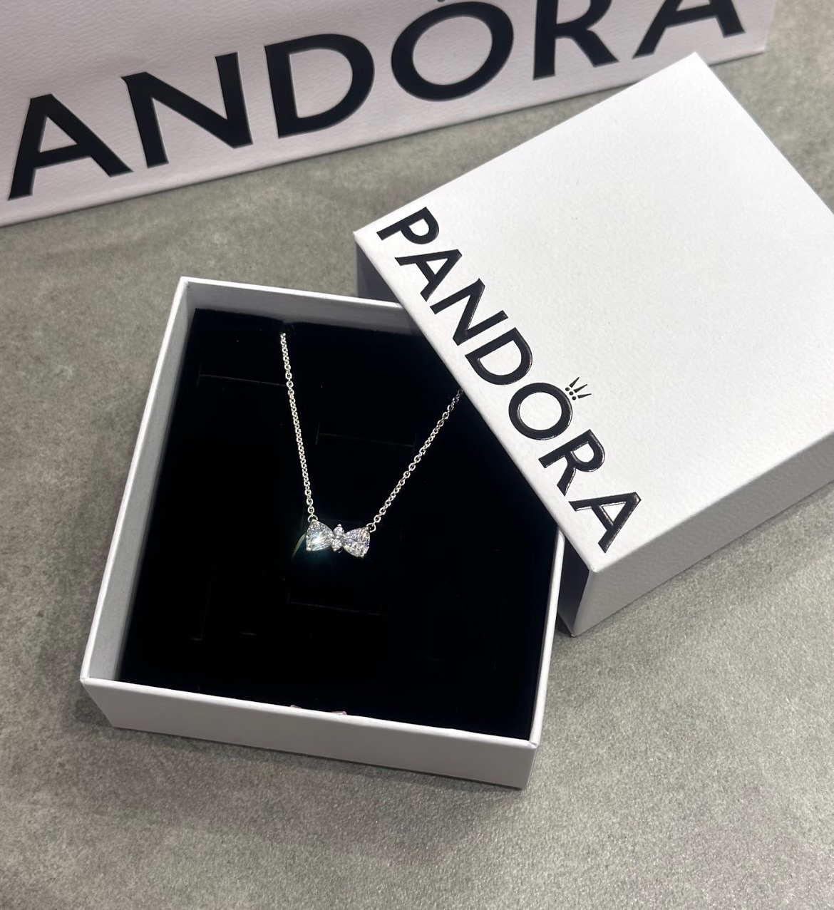 PANDORA 潘朵拉 Logo 標誌項鍊 925銀