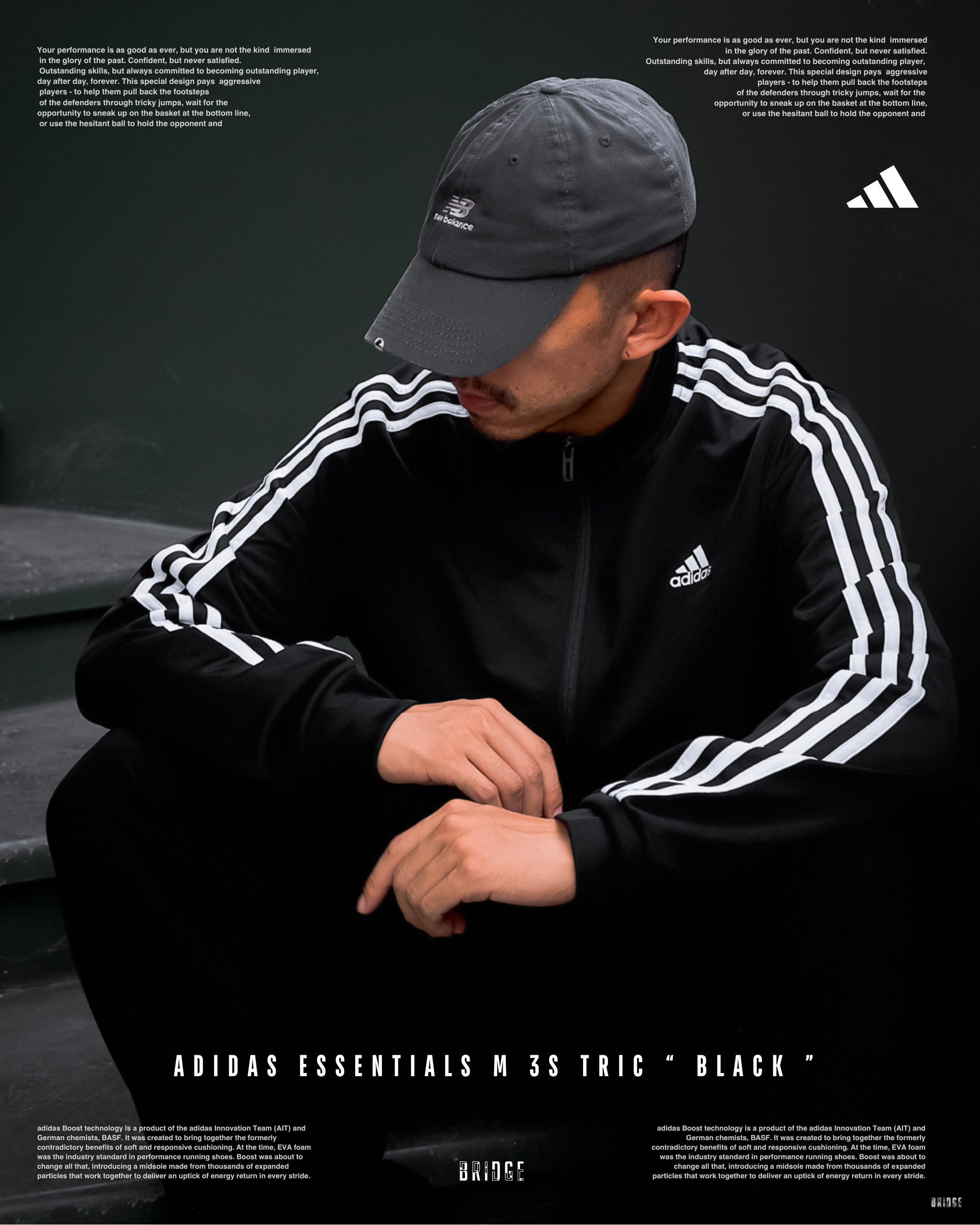 『 更強版型 限時２日！ 』ADIDAS ESSENTIALS 3S TRIC 修身外套