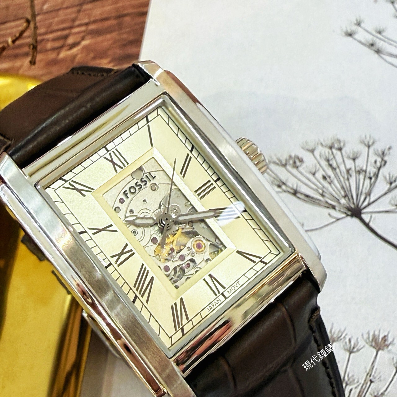 【FOSSIL】Carraway 銀河骨架方形機械腕錶 ME3272 30mm 現代鐘錶