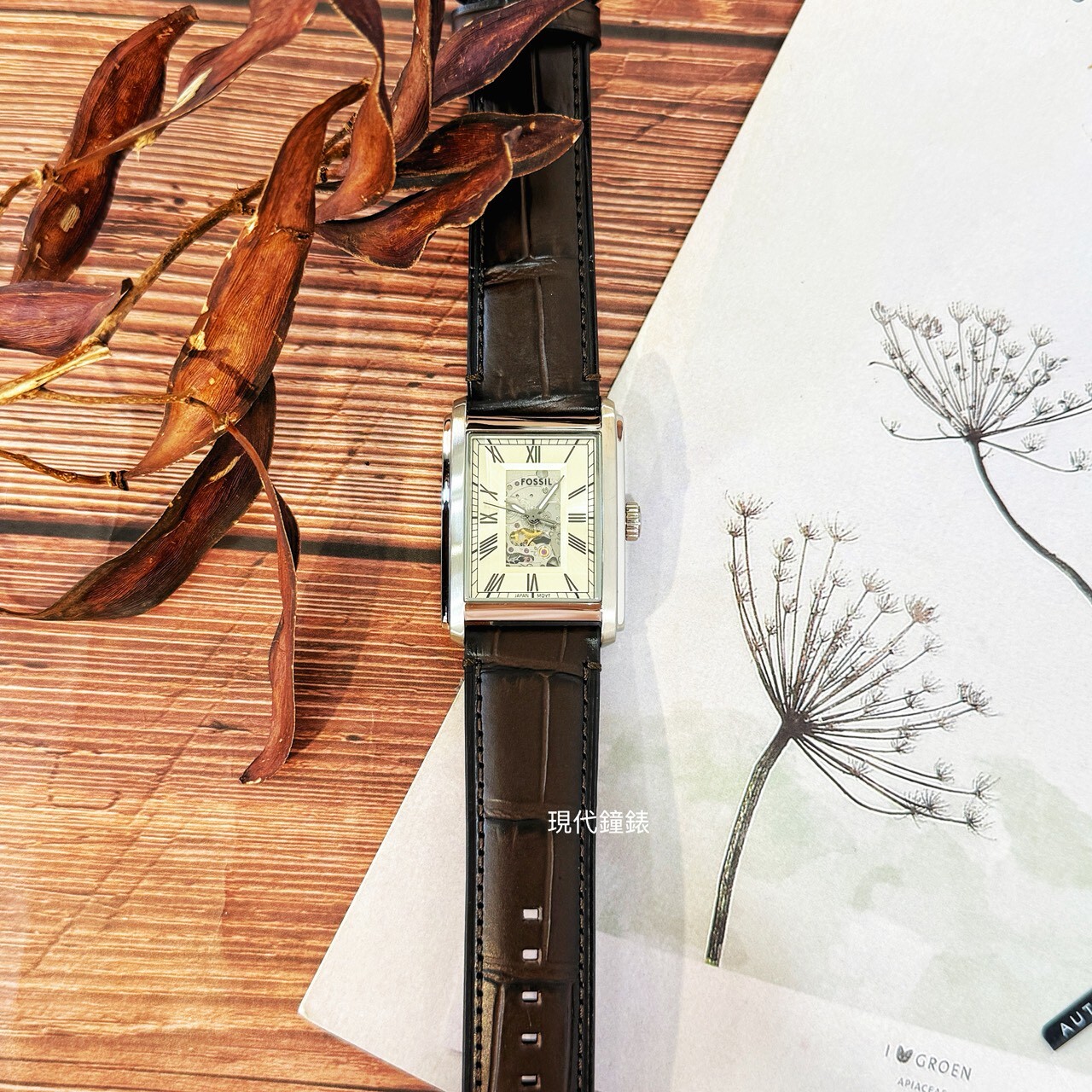 【FOSSIL】Carraway 銀河骨架方形機械腕錶 ME3272 30mm 現代鐘錶