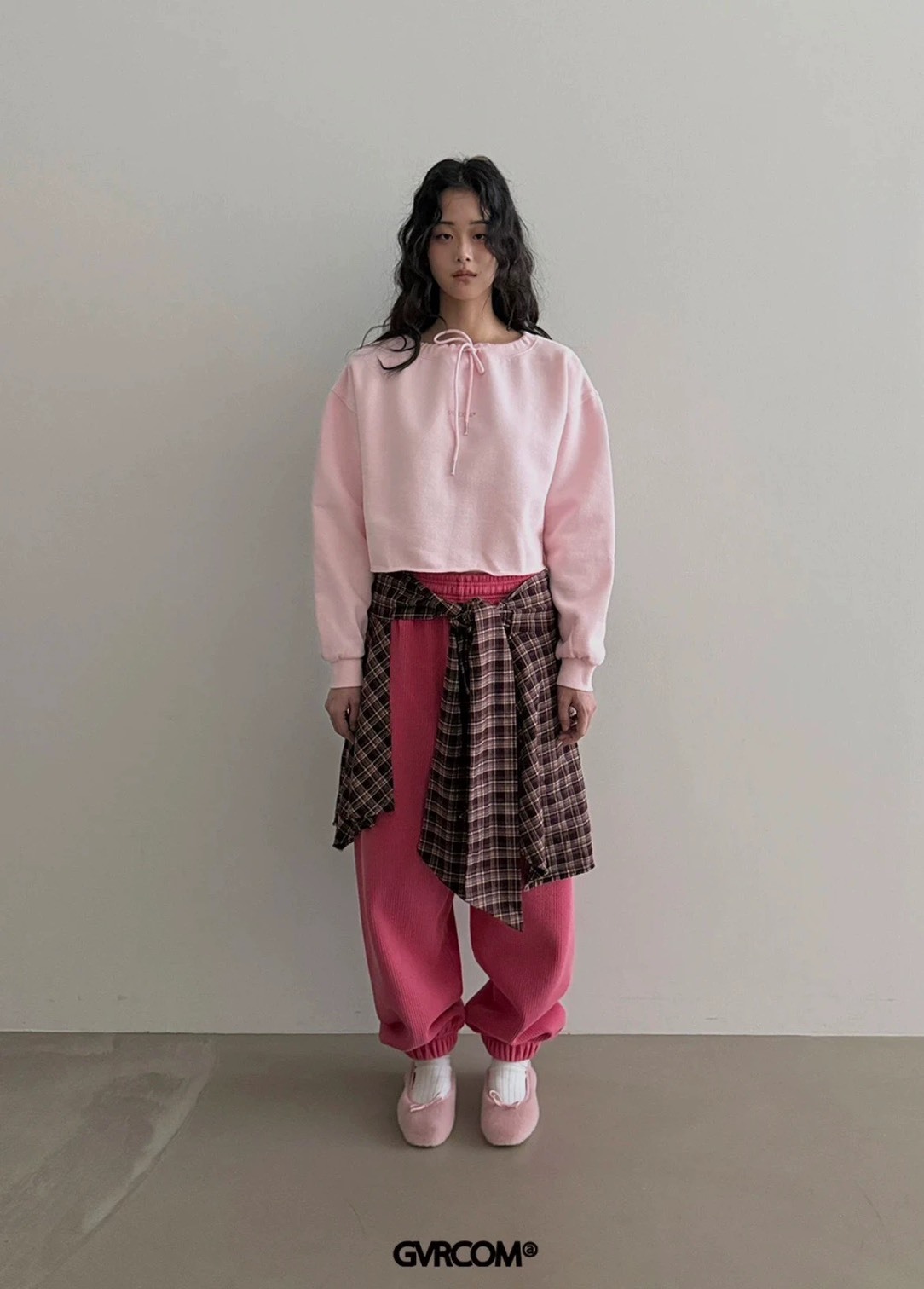 GVR COMPANY 英倫風格紋不規則疊穿半身裙