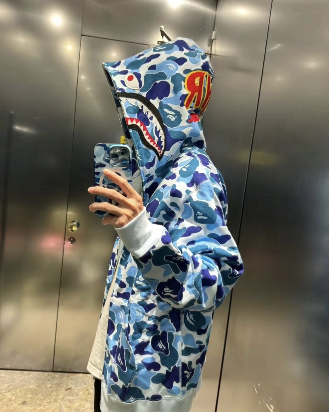 A Bathing Ape Bape 迷彩 鯊魚外套 夾克 外套 三色