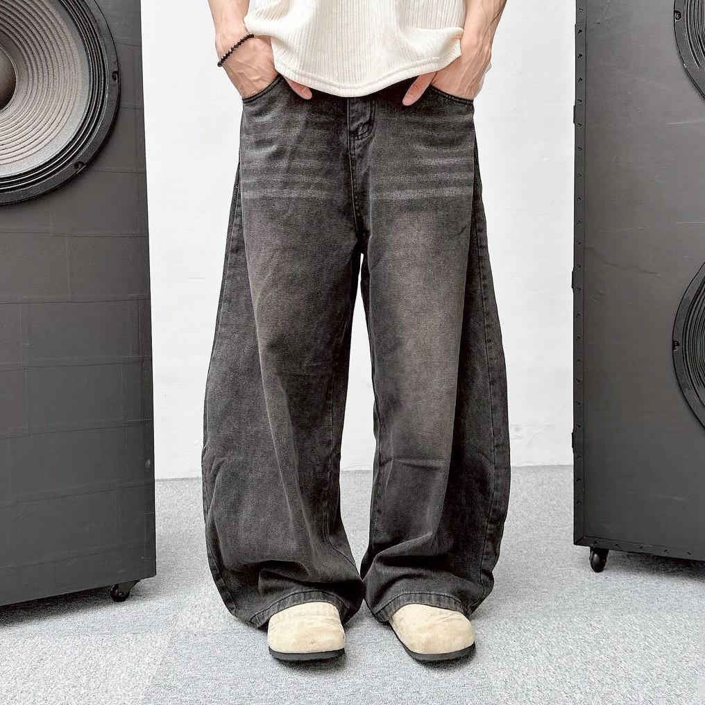 貓抓車縫剪裁廓型彎刀褲 81117