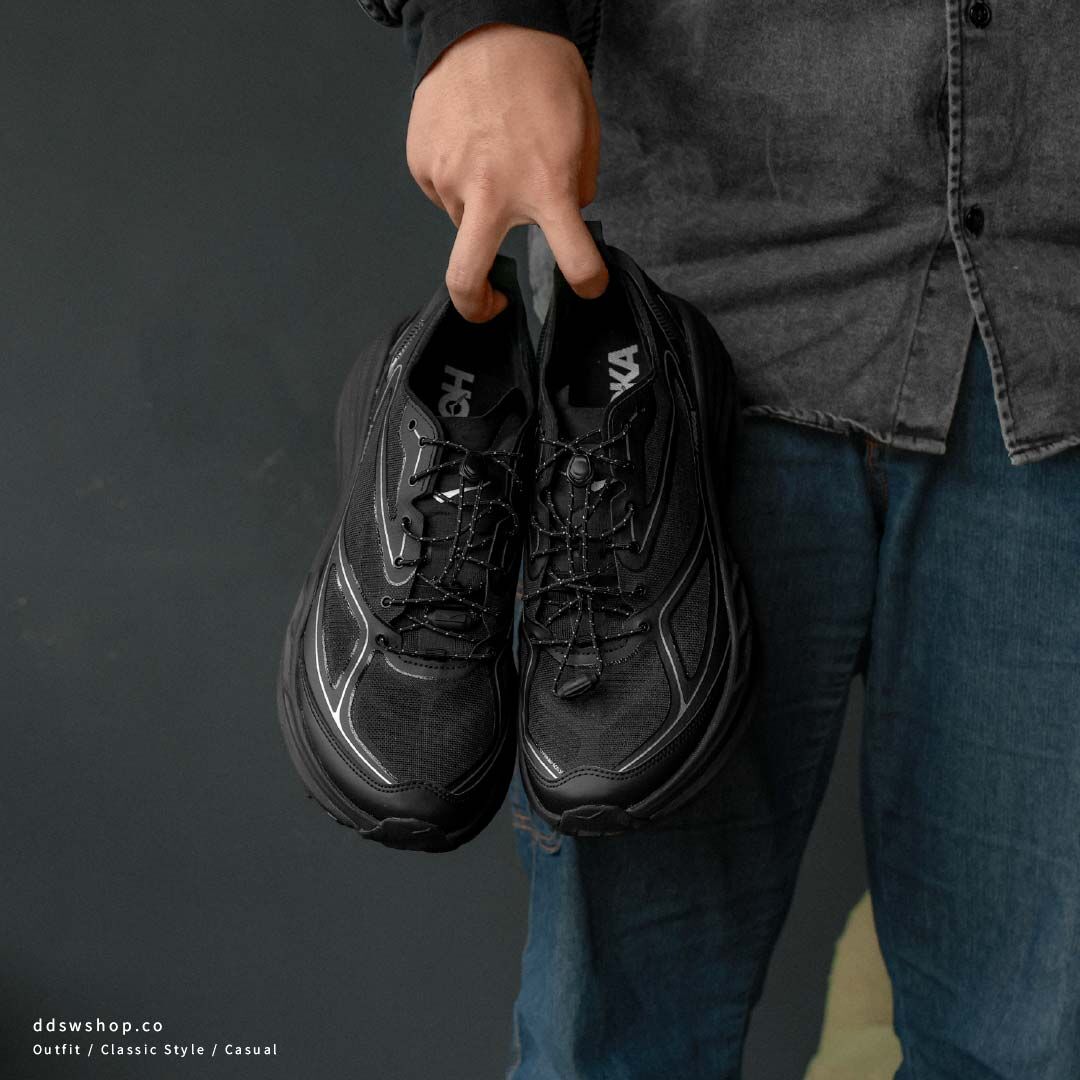 "代購" HOKA U Stinson One7 經典厚底 越野鞋 黑色