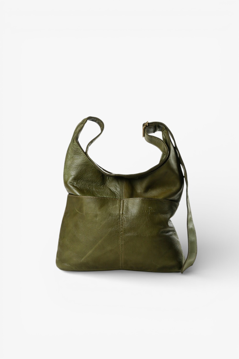 Simple 雙口袋肩背包 深綠