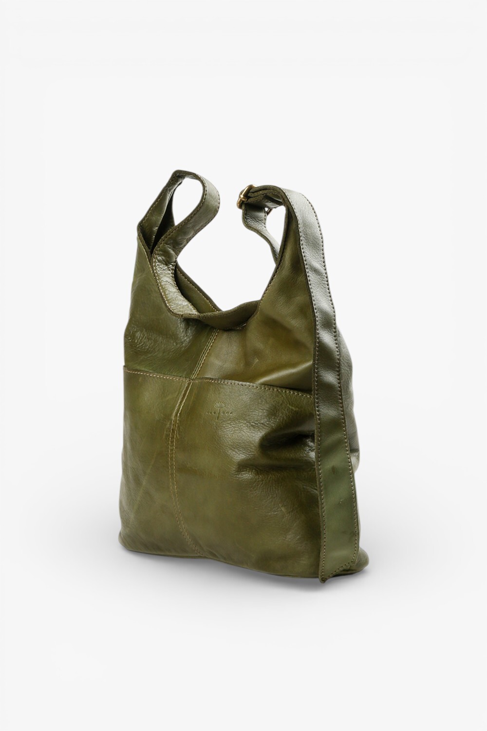 Simple 雙口袋肩背包 深綠