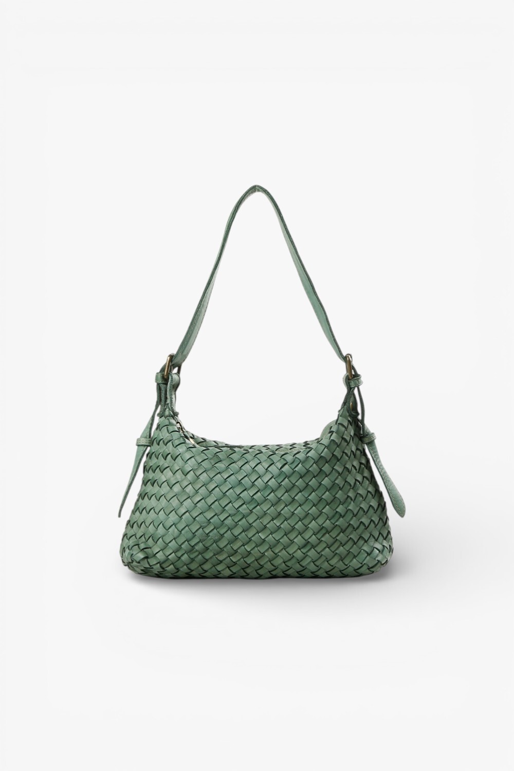 Guilia 編織付背帶小肩背包 綠色